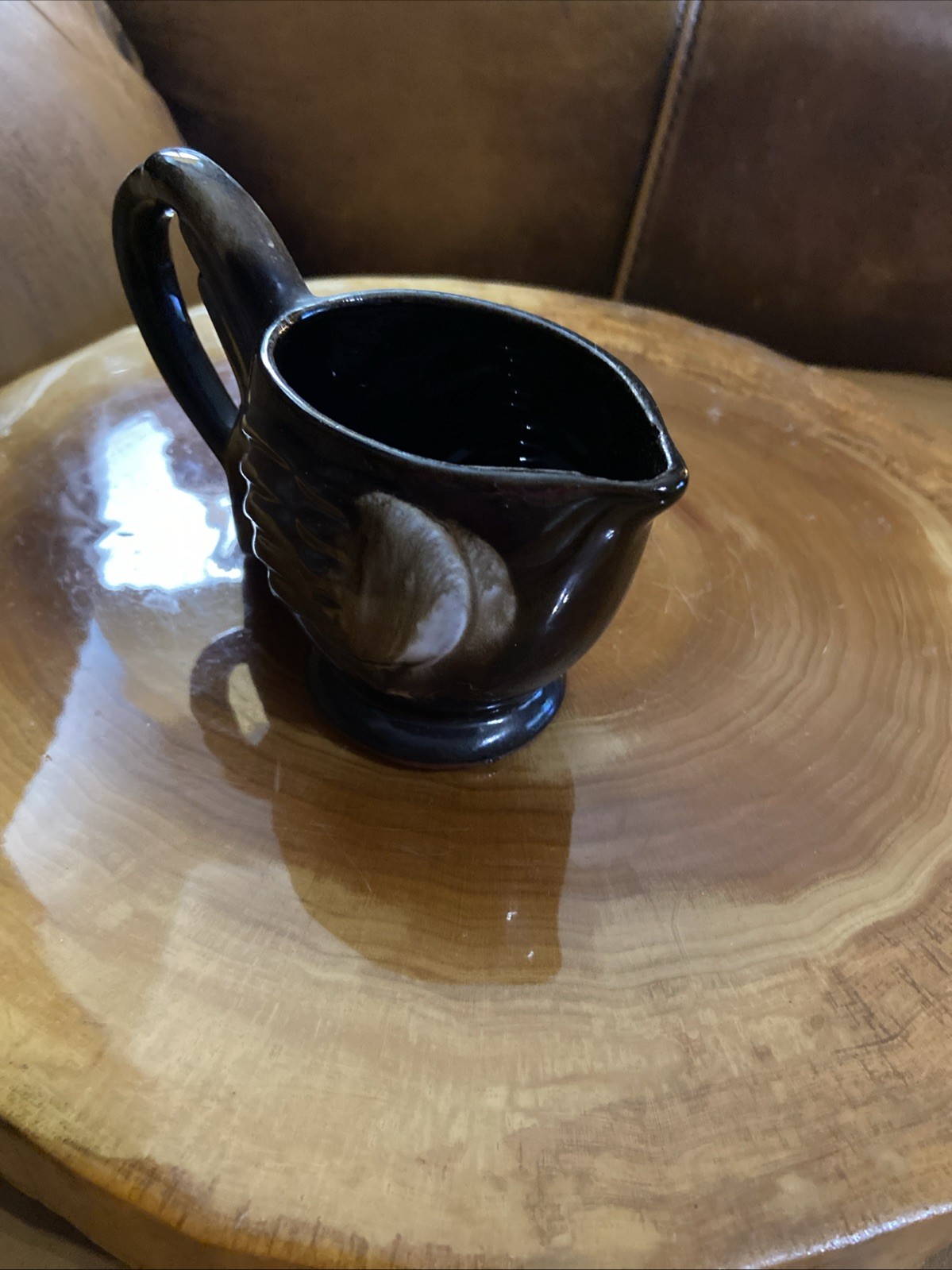 Vintage Drip Glaze Bird Shape Pottery Pitcher/Creamer