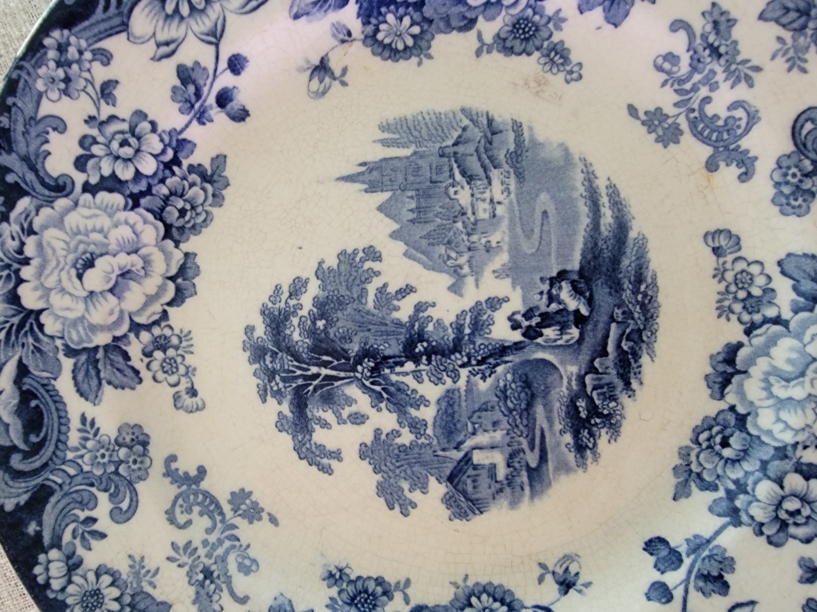 early blue transferware kenilworth Allertons Ltd England