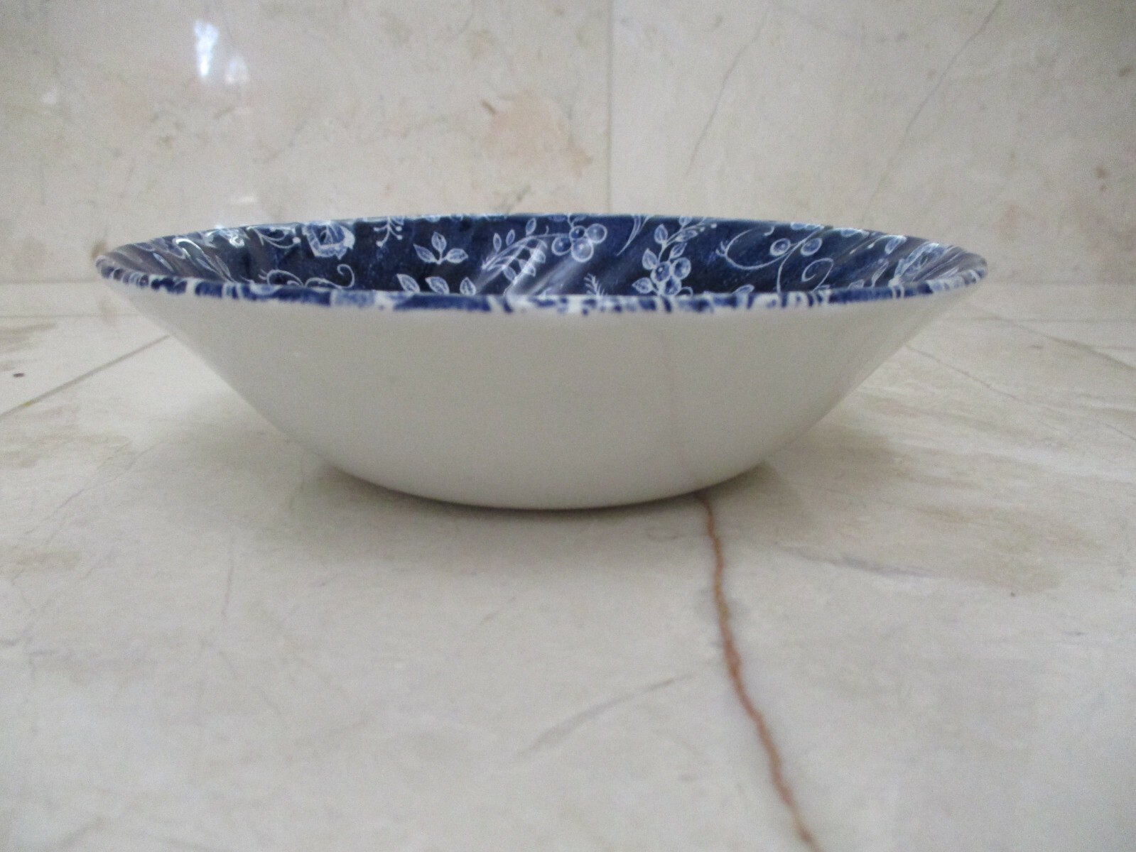 ROYAL WESSEX NEW TWO SMALL 6.25″ DESSERT/FRUIT DISHES NANKIN BLUE BIRD/FLOWER