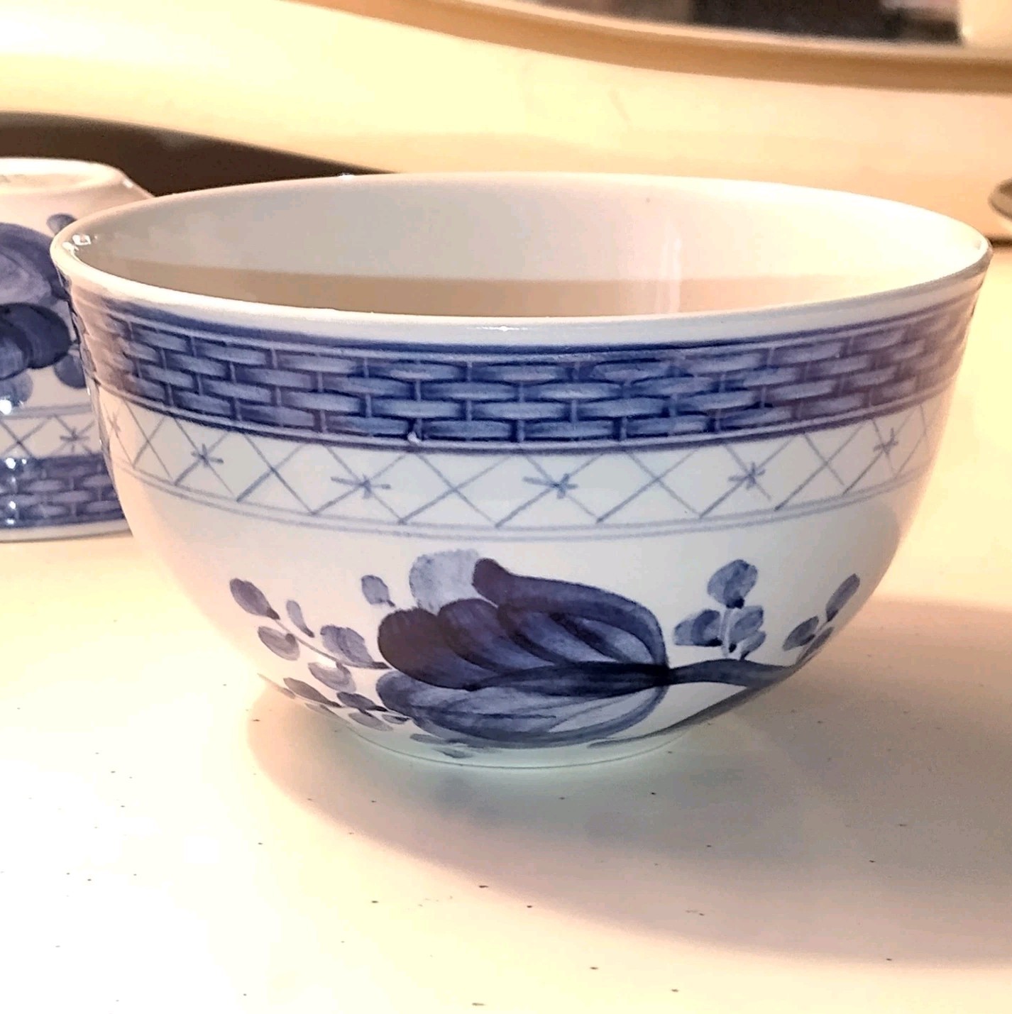 Royal Copenhagen Tranquebar Blue Cups Set of 2 Coffee & 1 Demitasse Size Beehive