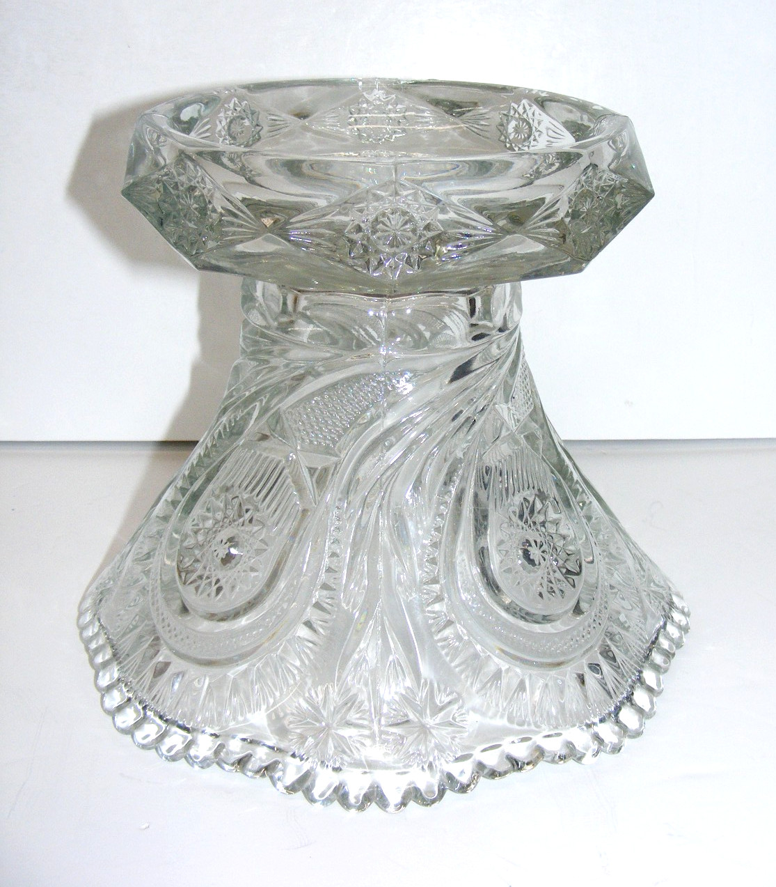 Smith Glass Pinwheel & Stars Design Punch Bowl Stand ONLY