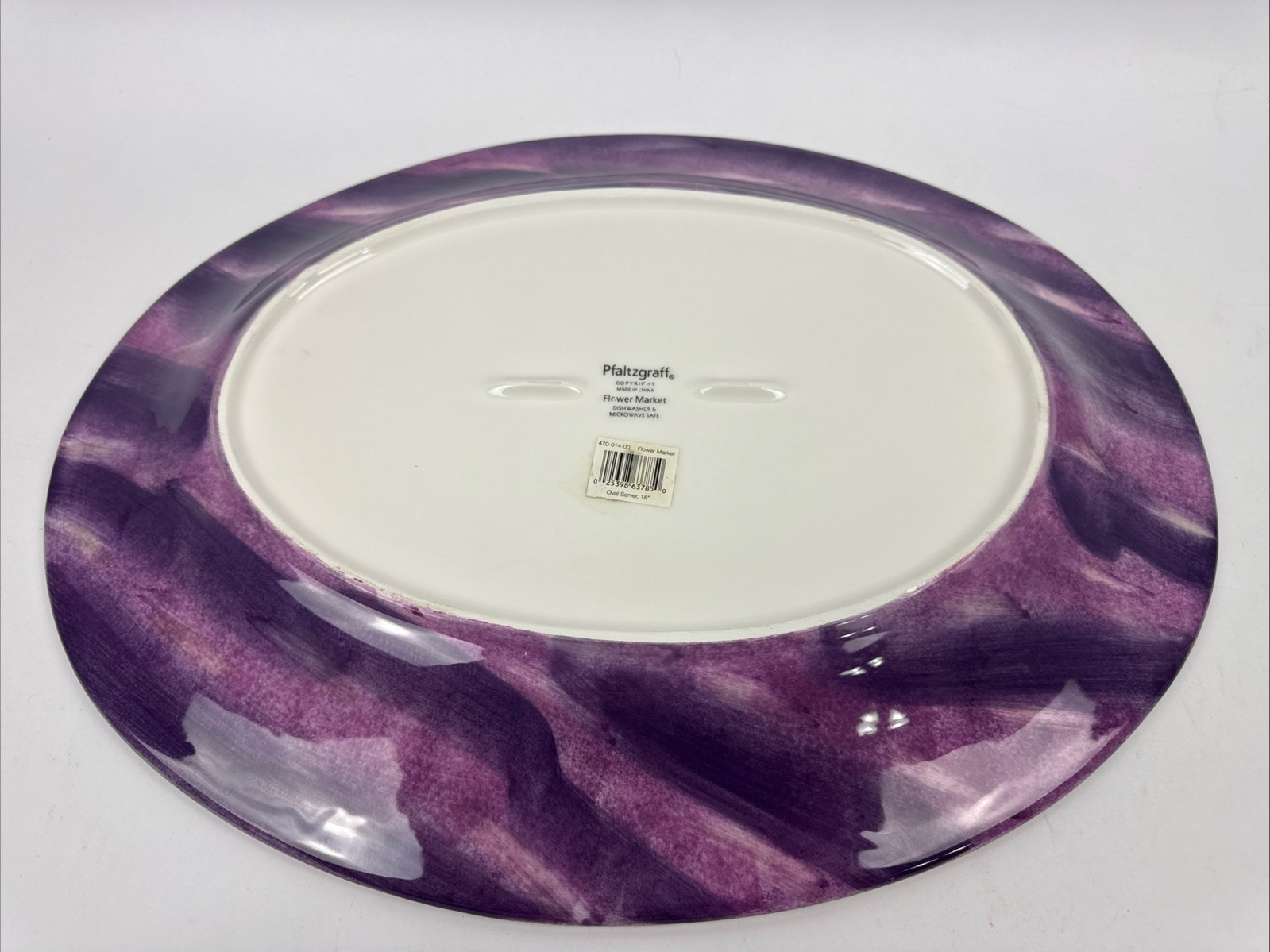 Pfaltzgraff Flower Market Large Oval Serving Platter Floral 18 Inches Long