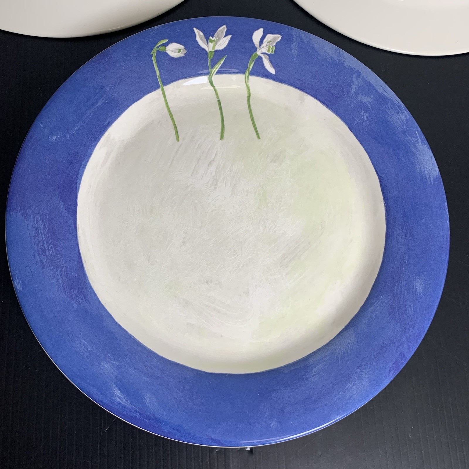 Faiencerie De Gien ALICE – Alice Blue Floral Dinner Plate – Set of 3