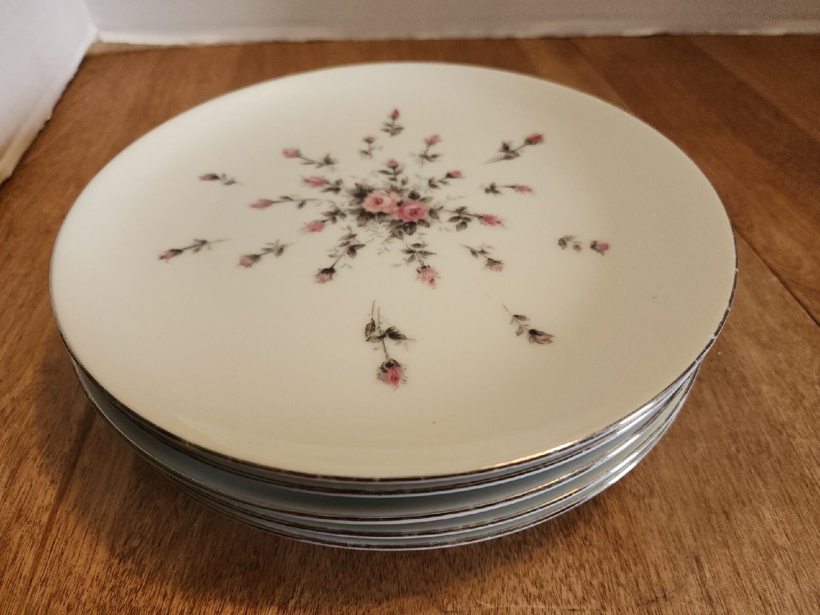 Harmony House China Rosebud Salad Plate Set of 5