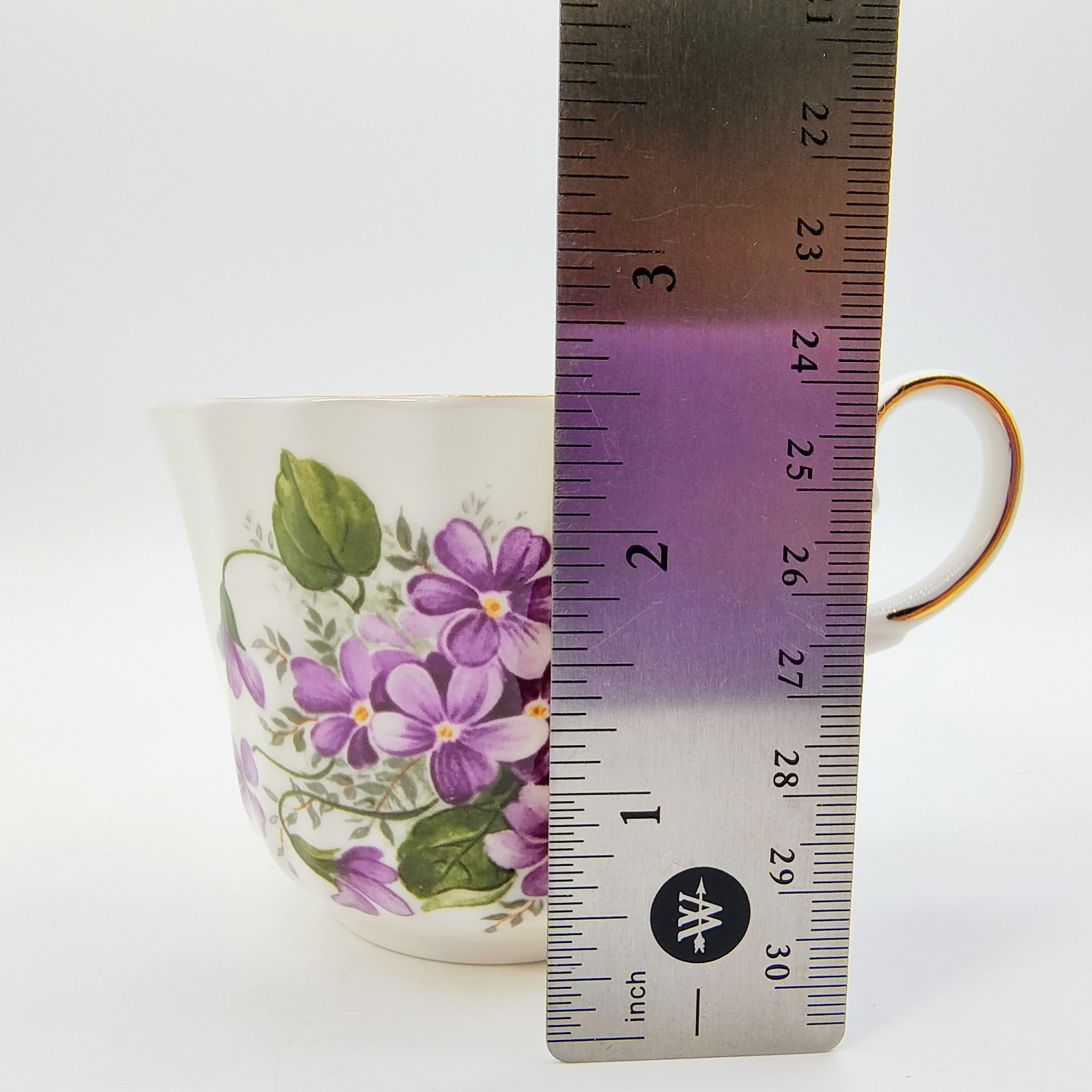 Vintage Staffordshire Collection Daughter Teacup & Saucer Violets Floral England