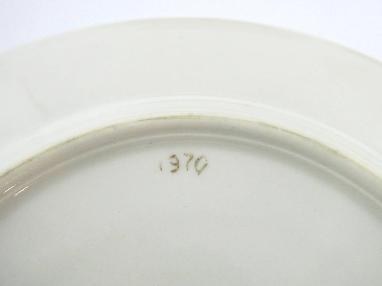 6 Hand Painted Vintage 1970s Porcelain Salad Plates Flowers Hydrangea Daisy VGC