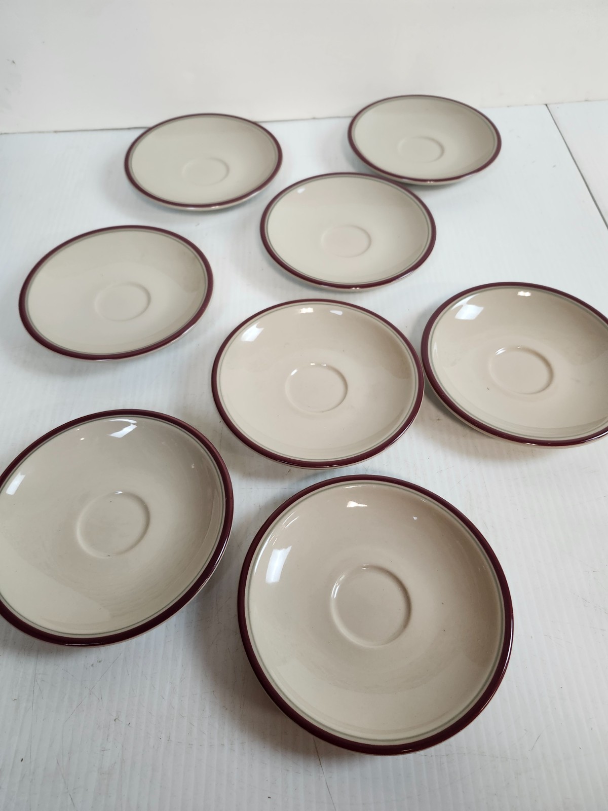 Set of 8 International Stoneware Saucers 6 1/8 in by Jepcor