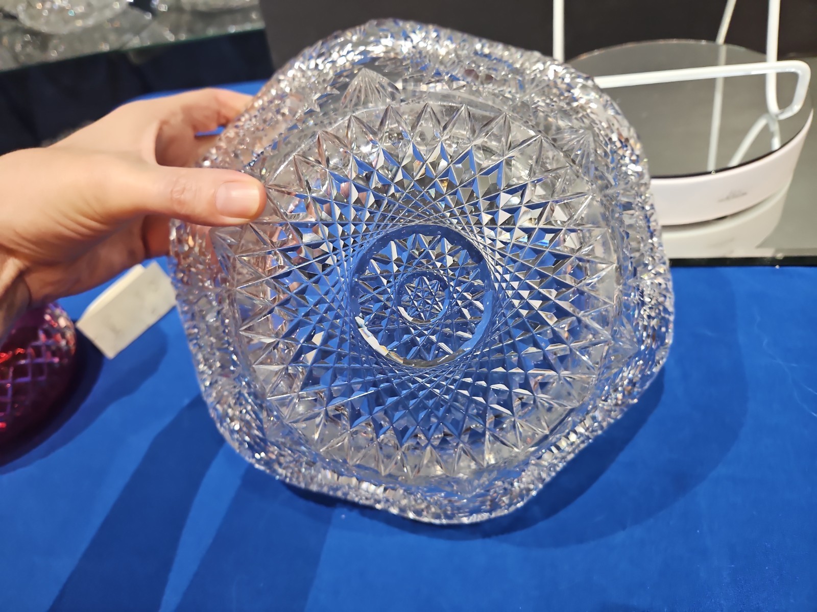 Extra Thick Bowl c.1900 American Brilliant Period Cut Glass Crystal Krantz Smith