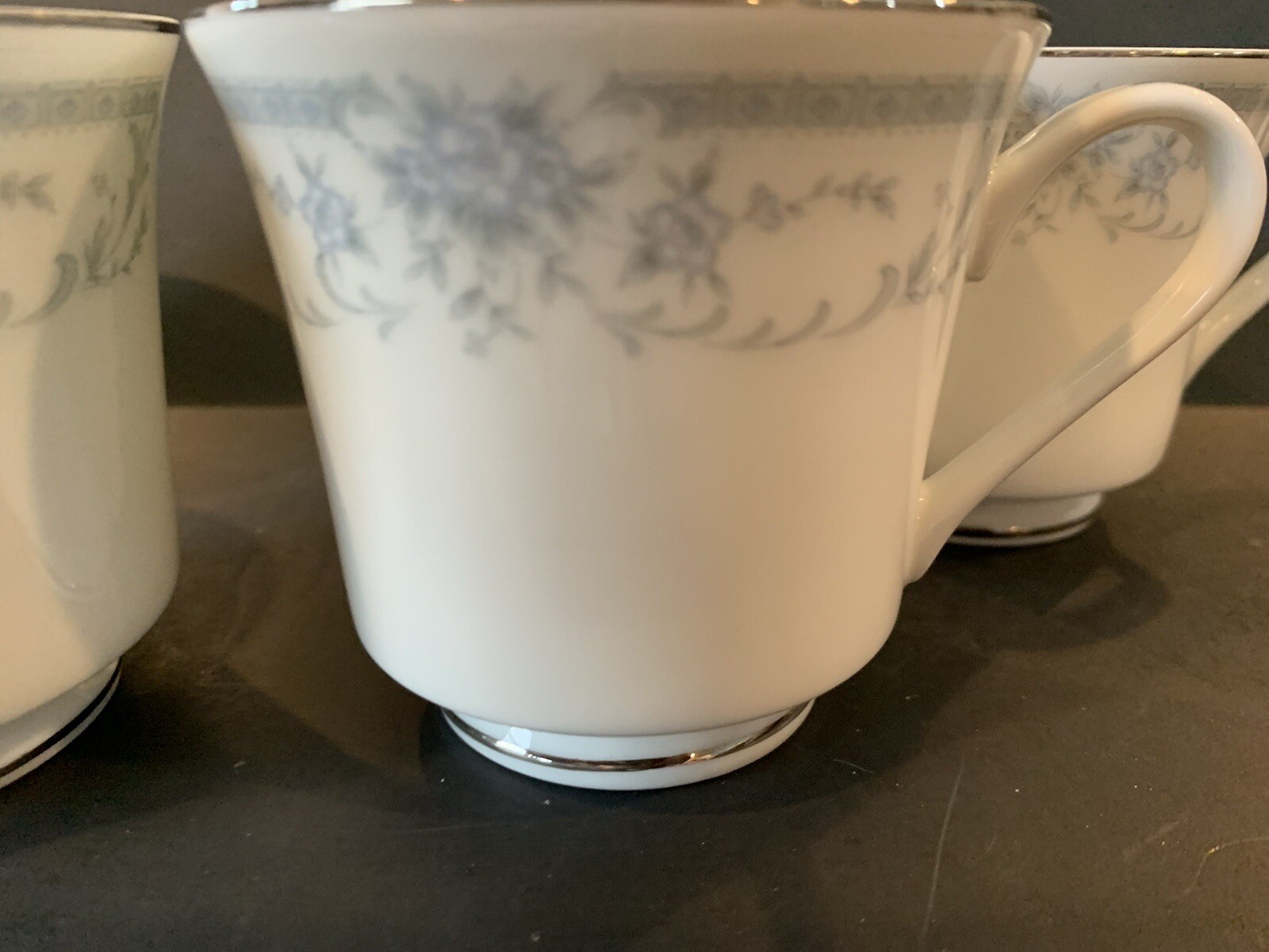 Vintage Sheffield Blue Whisper Porcelain Bone China 6 Tea Coffee Cups 1985 Japan