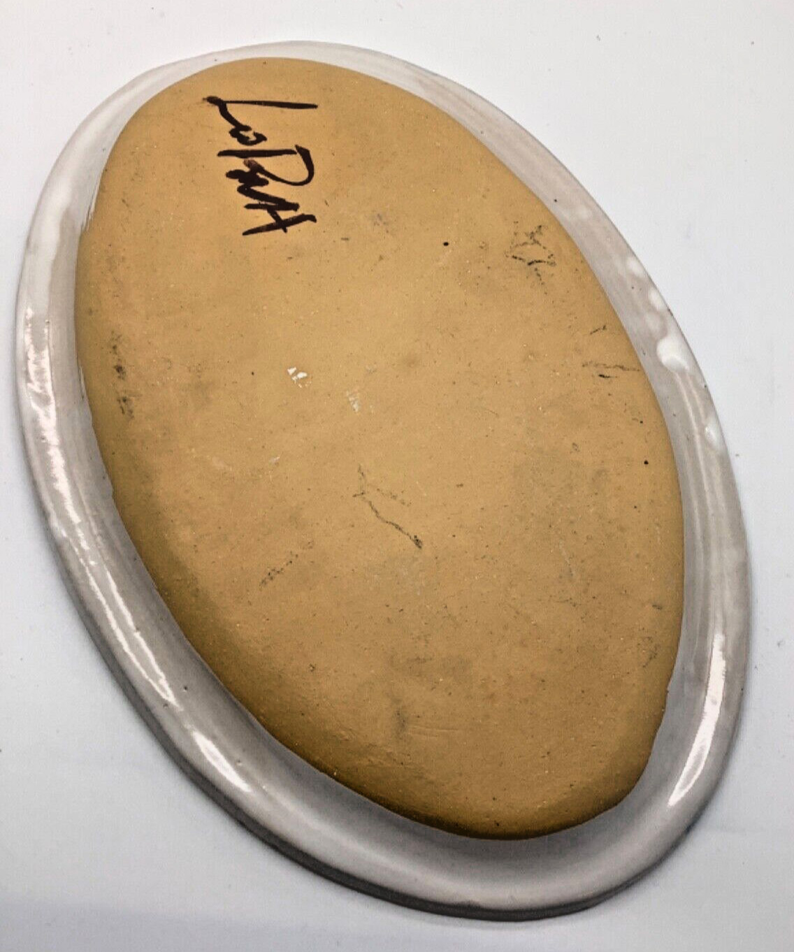 Art Pottery Pike Place Oval Fish Plate signed Lorna Smith, Seattle, 9.75” Long