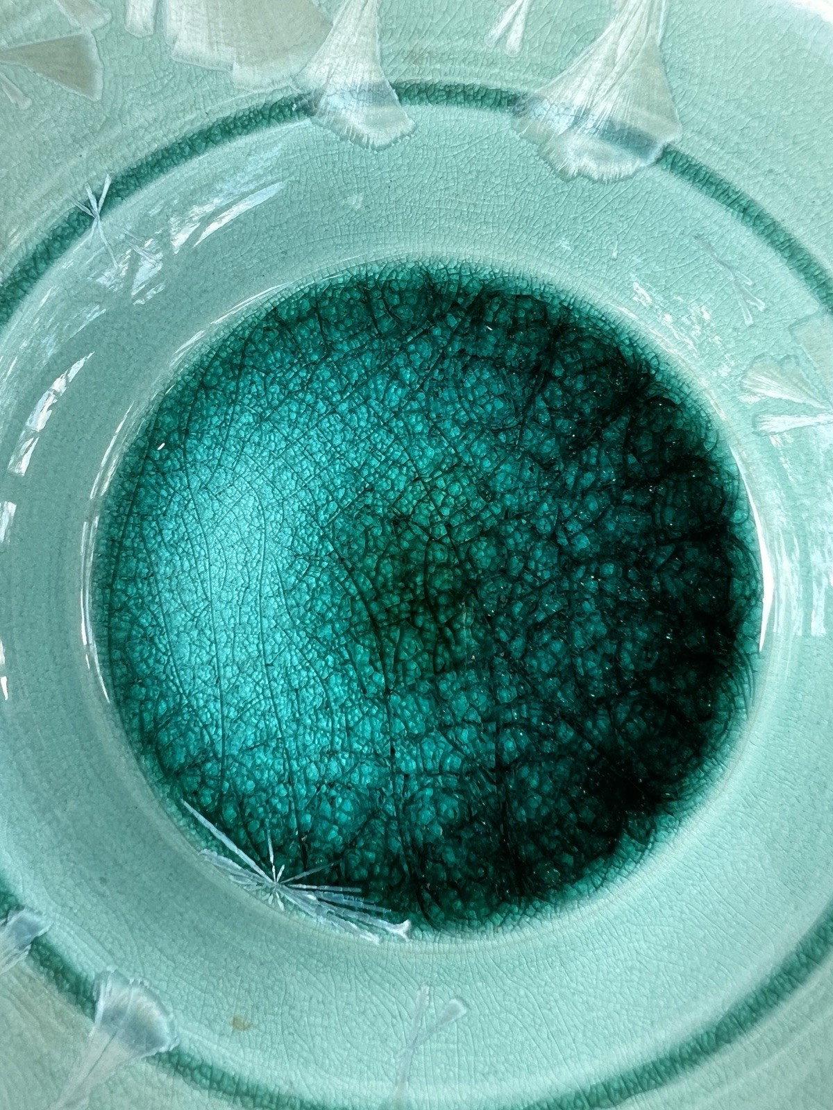 JOE COULTER Art Pottery Stoneware CRYSTALLINE Bowl Turquoise Teal Coastal Beach