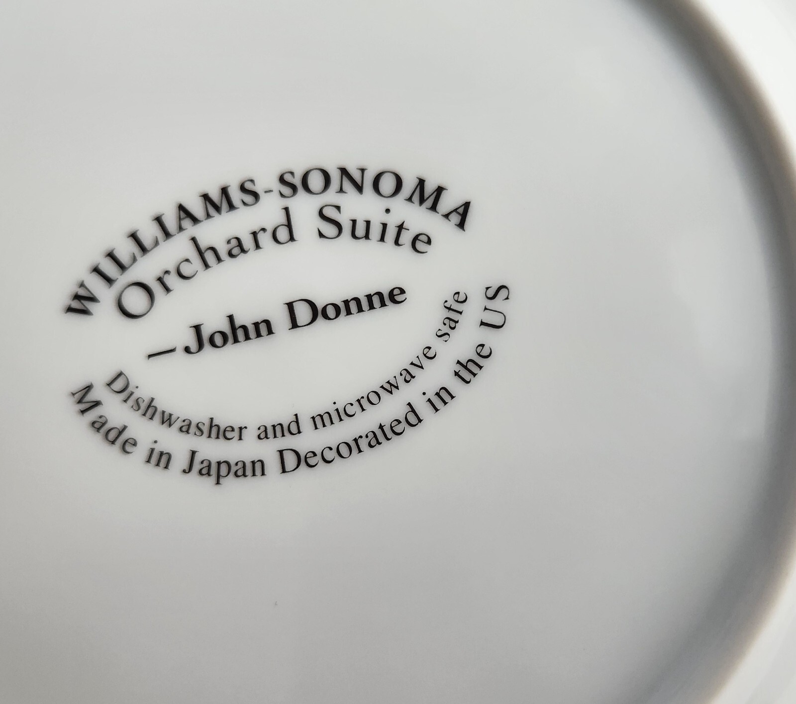 Williams Sonoma Orchard Suite Salad Dessert Plate Fruit Cherries Image Script Do