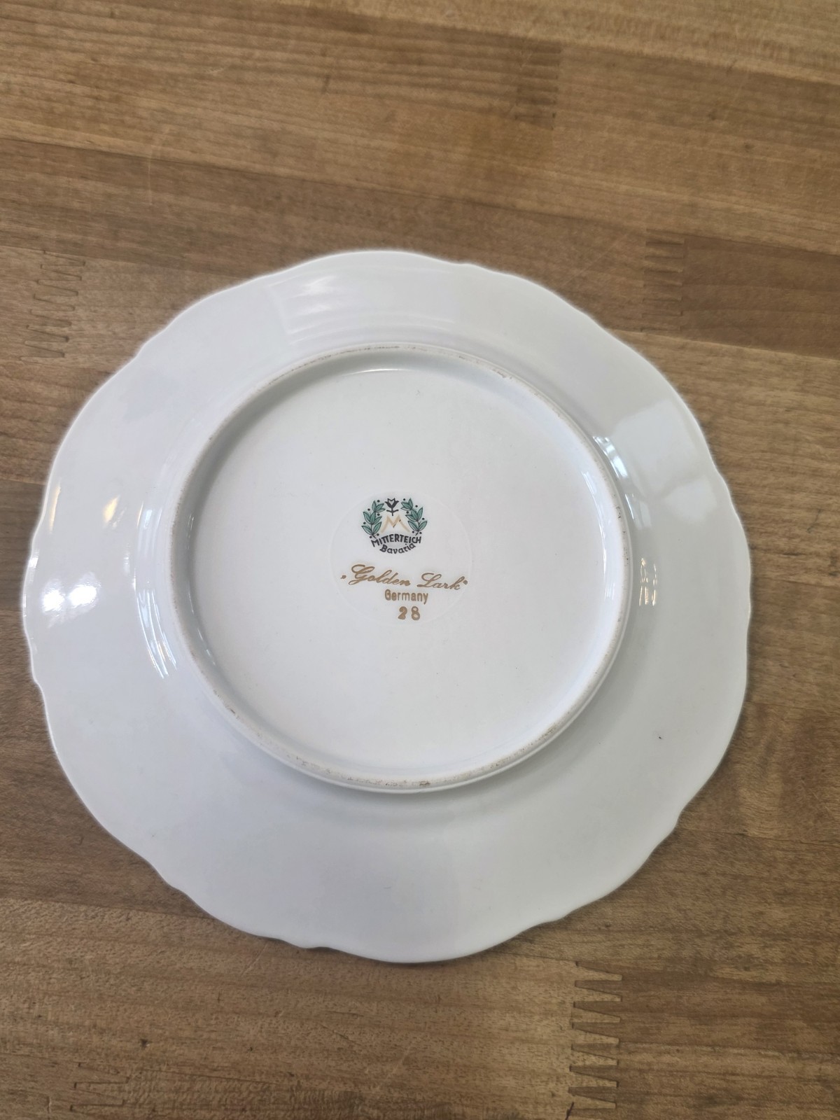 Mitterteich Golden Lark Dinner Salad Bread Plates 10.5″ 8″ 7″ Germany Bavaria