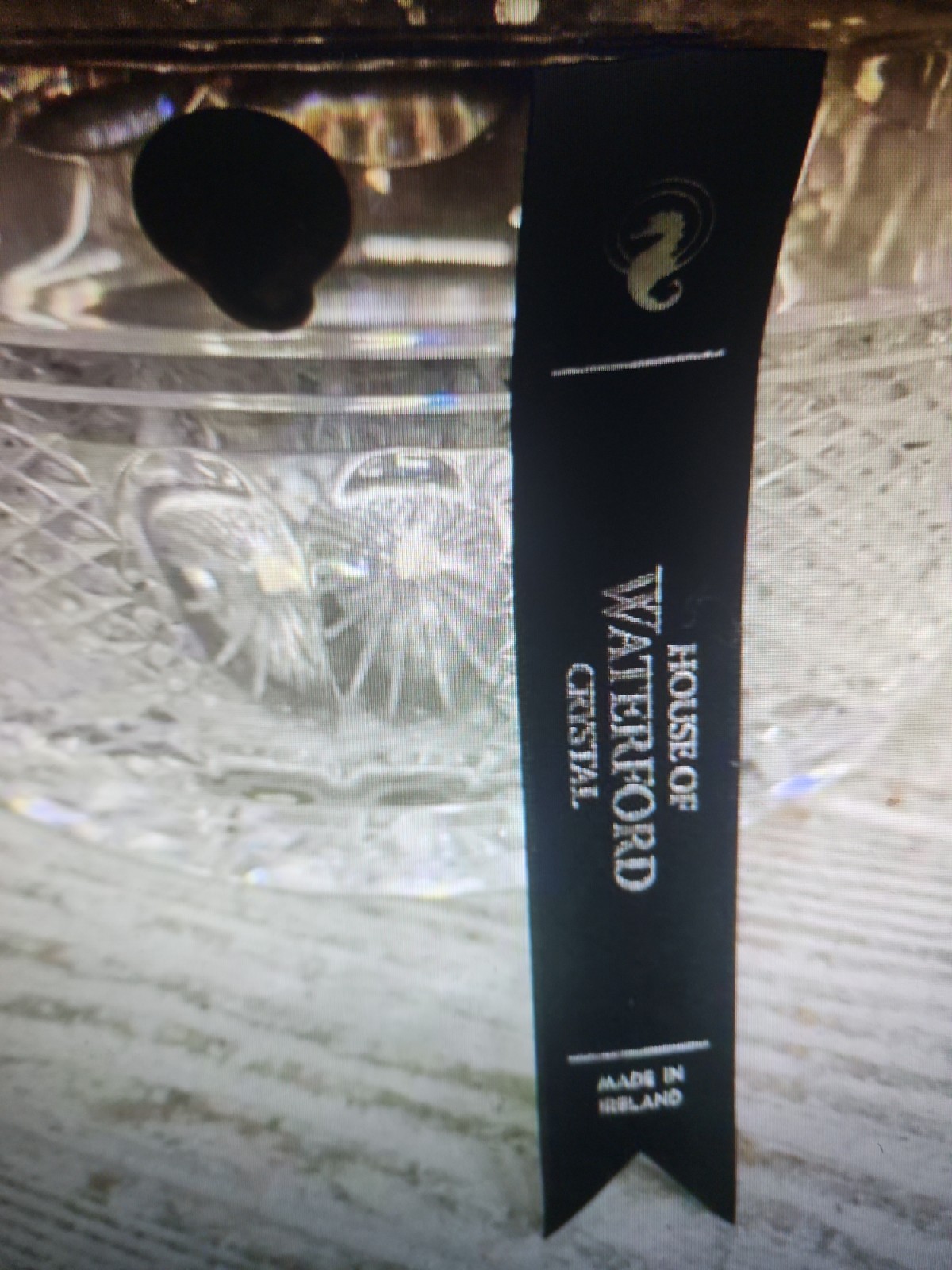 House of Waterford Hibernia Celtic Island Crystal Bowl 11″ — NIB vintage