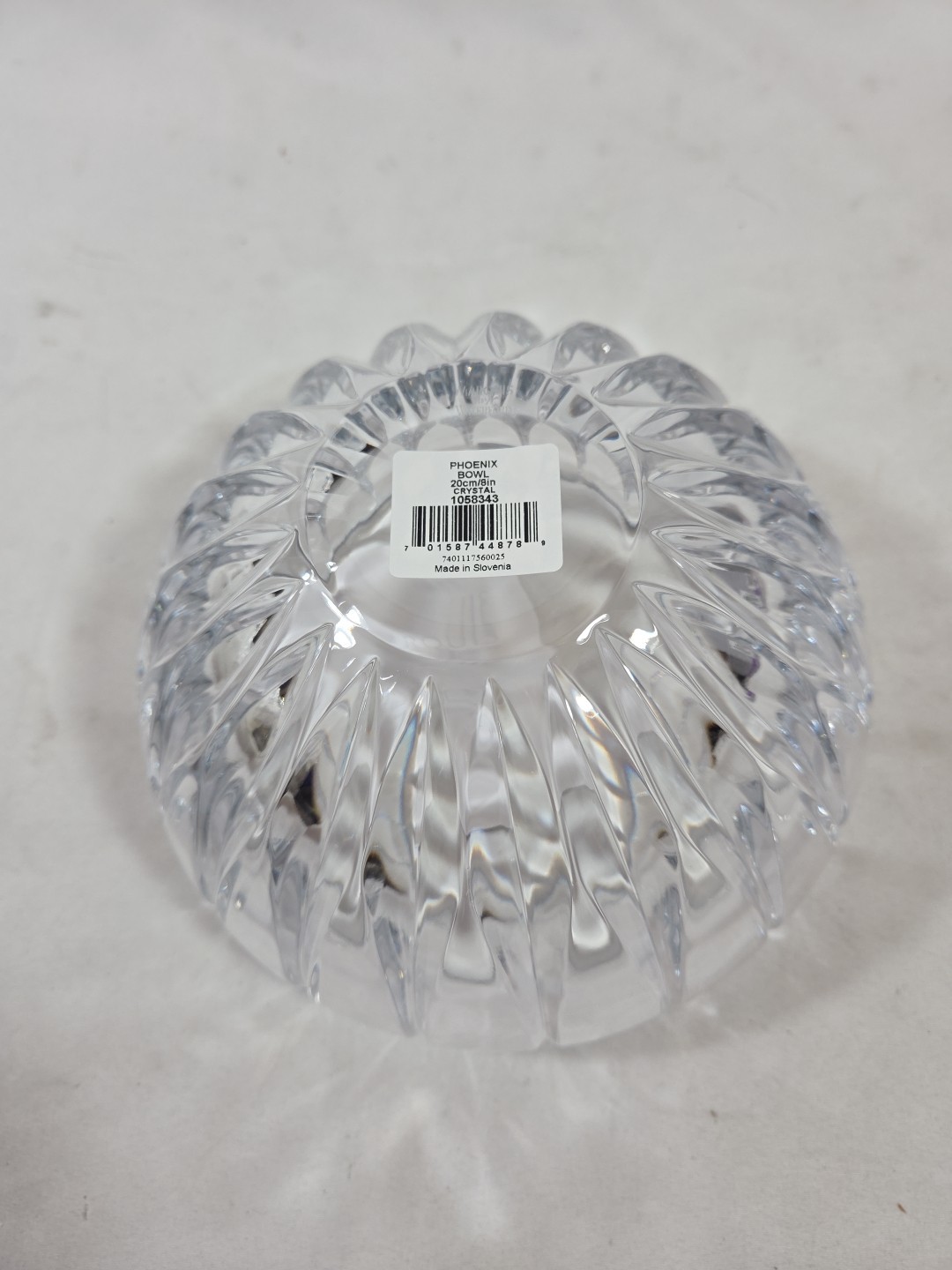 Waterford Marquis Phoenix 8″ Crystal Bowl Art Deco Clear Lead Crystal FREE SHIP
