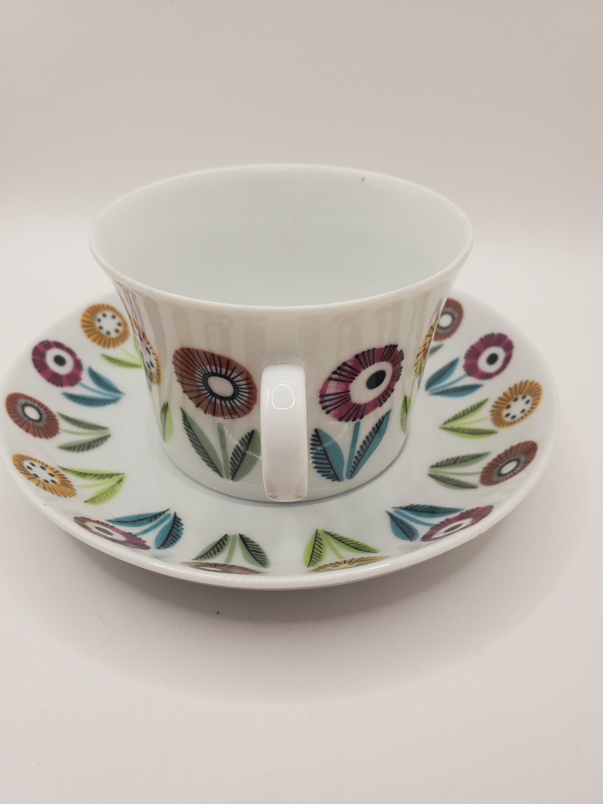 MCM Eva Blahd Bellis Karlskrona Cup & Saucer 1959 Beautiful Set