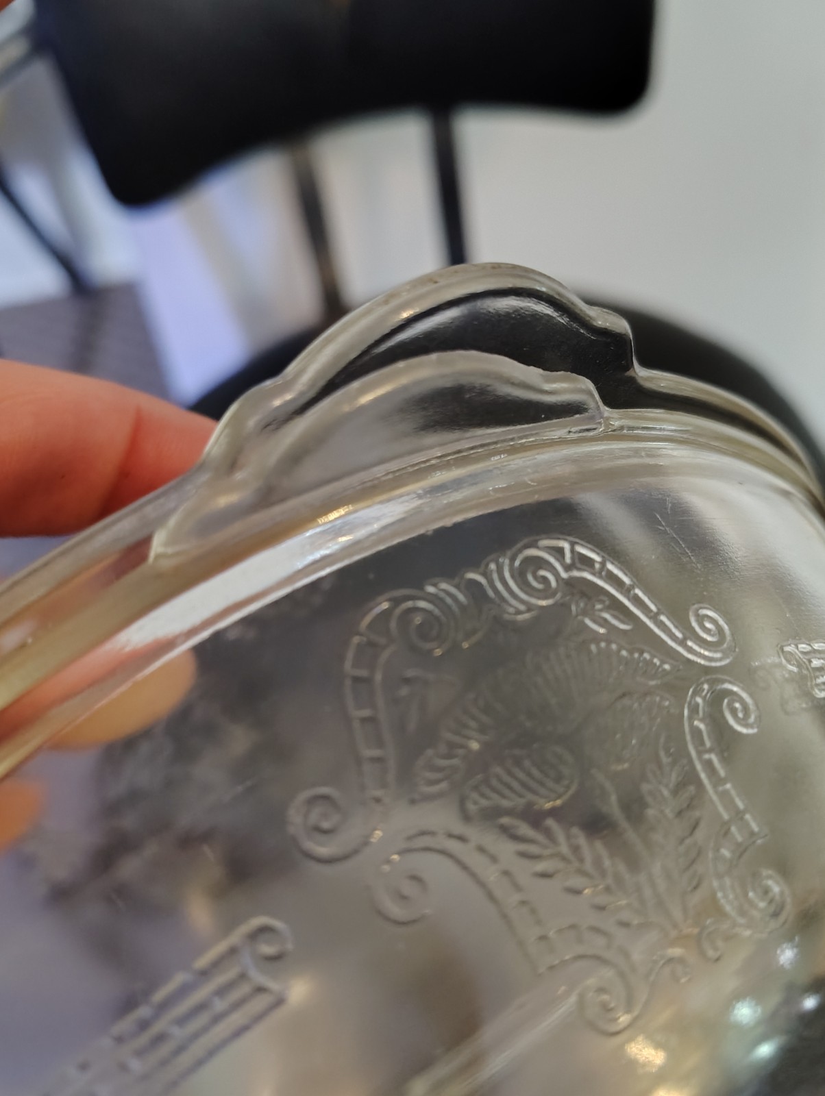 Antique 1911-1919 McKee Glass Glasbake Covered Medaliin Casserole Dish