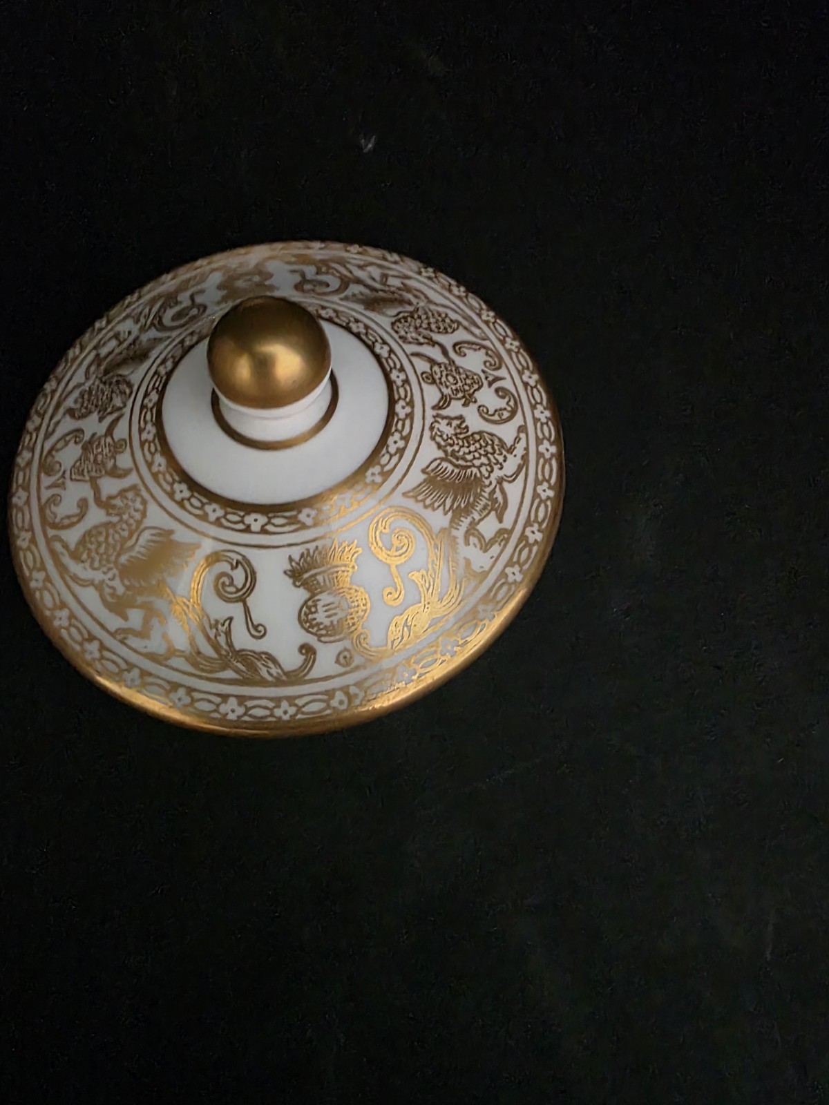 VINTAGE Wedgwood Bone China Gold Florentine Creamer and Sugar Bowl, England