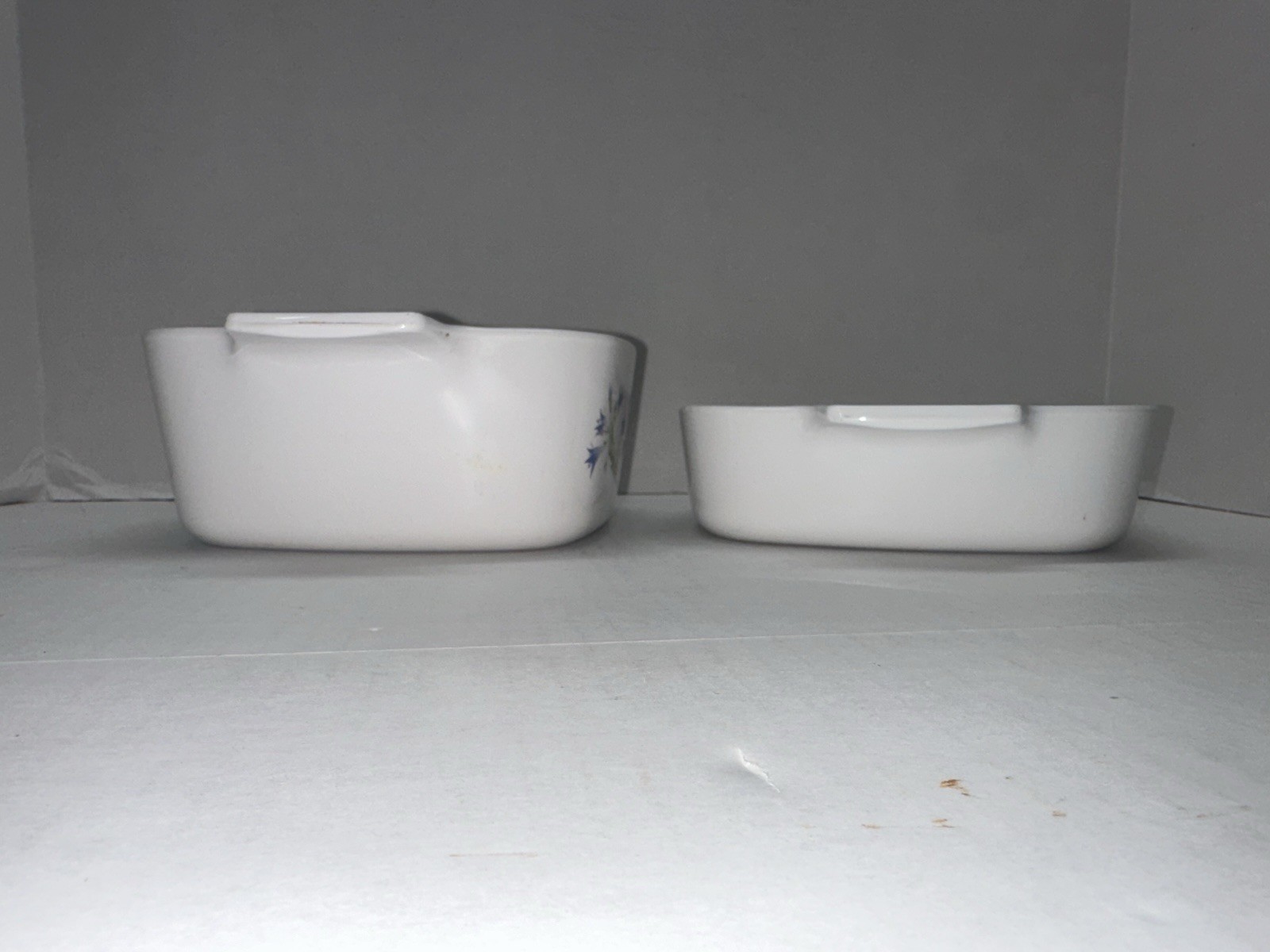 Corning Ware Blue Dusk & Plain Set of 2 Casserole Baking Dishes 1.5 & 1L No lids