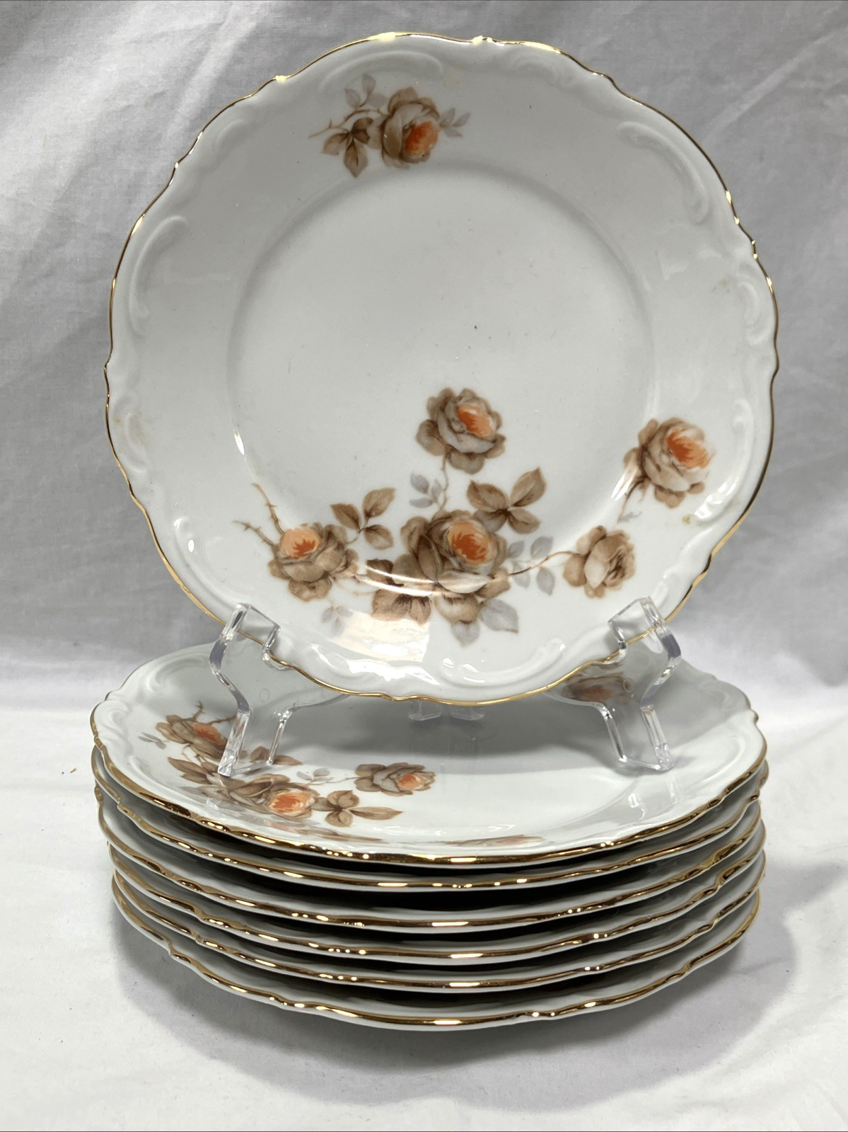 Mitterteich Bavaria Germany Norway Rose 42 Pc Porcelain Dinnerware China