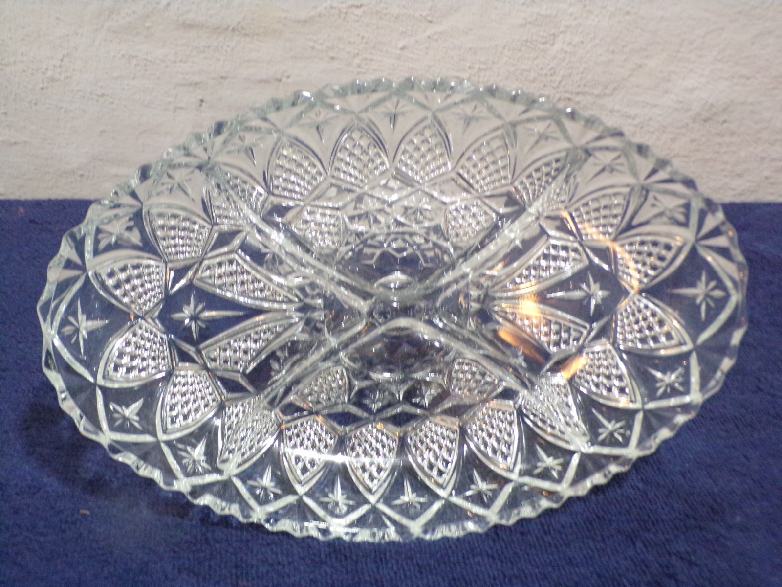 Vintage Oval Mayell Queen Anne Relish Tidbit Divided or Compote Dish on Pedestal