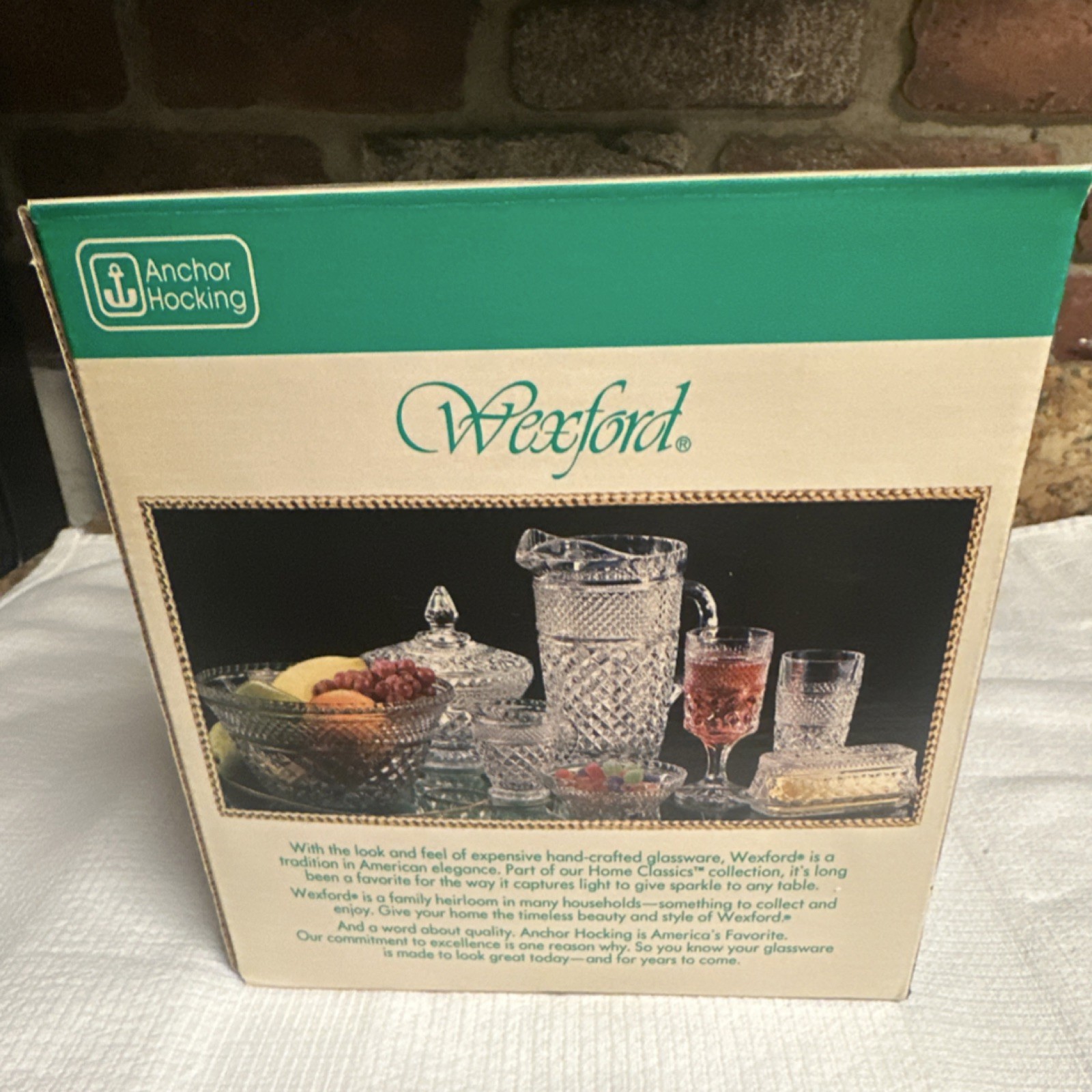 Vintage Anchor Hocking Wexford Clear Glass Candy Dish w/ Lid 6.75 x 7.75 in USA