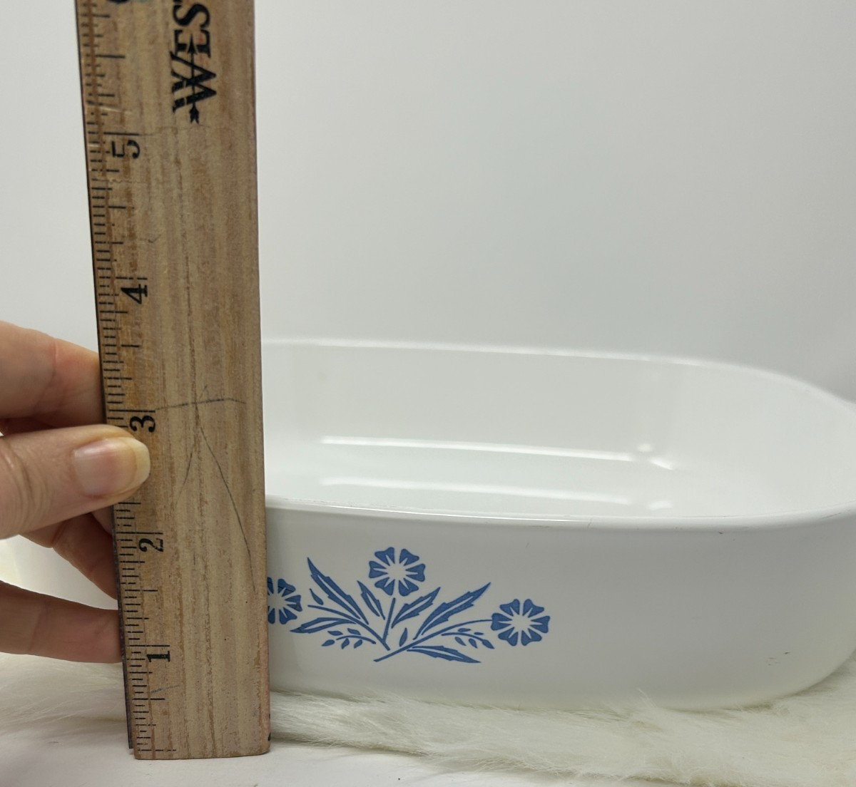 CorningWare P-16-B Blue Floral Square Casserole Dish 11 in Made in USA VINTAGE