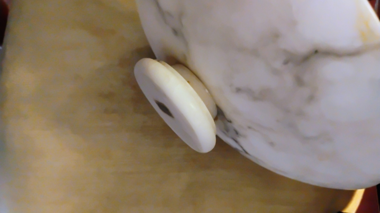 Vintage Italian Alabaster White Marble Compote Fruit Bowl Centerpiece