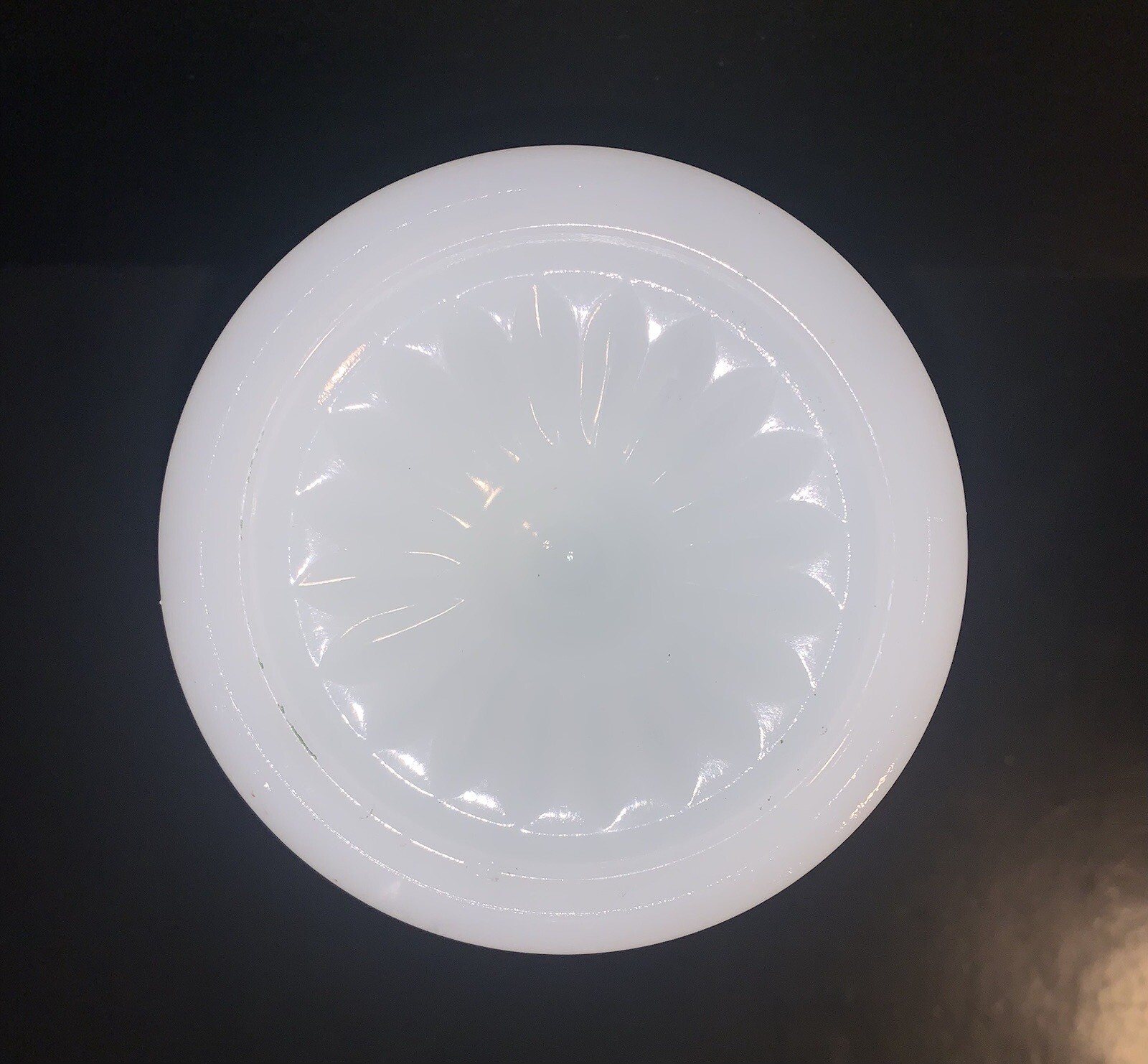 VINTAGE Milk Glass Footed Diamond Weave Candy Fruit Compote Server Chalice