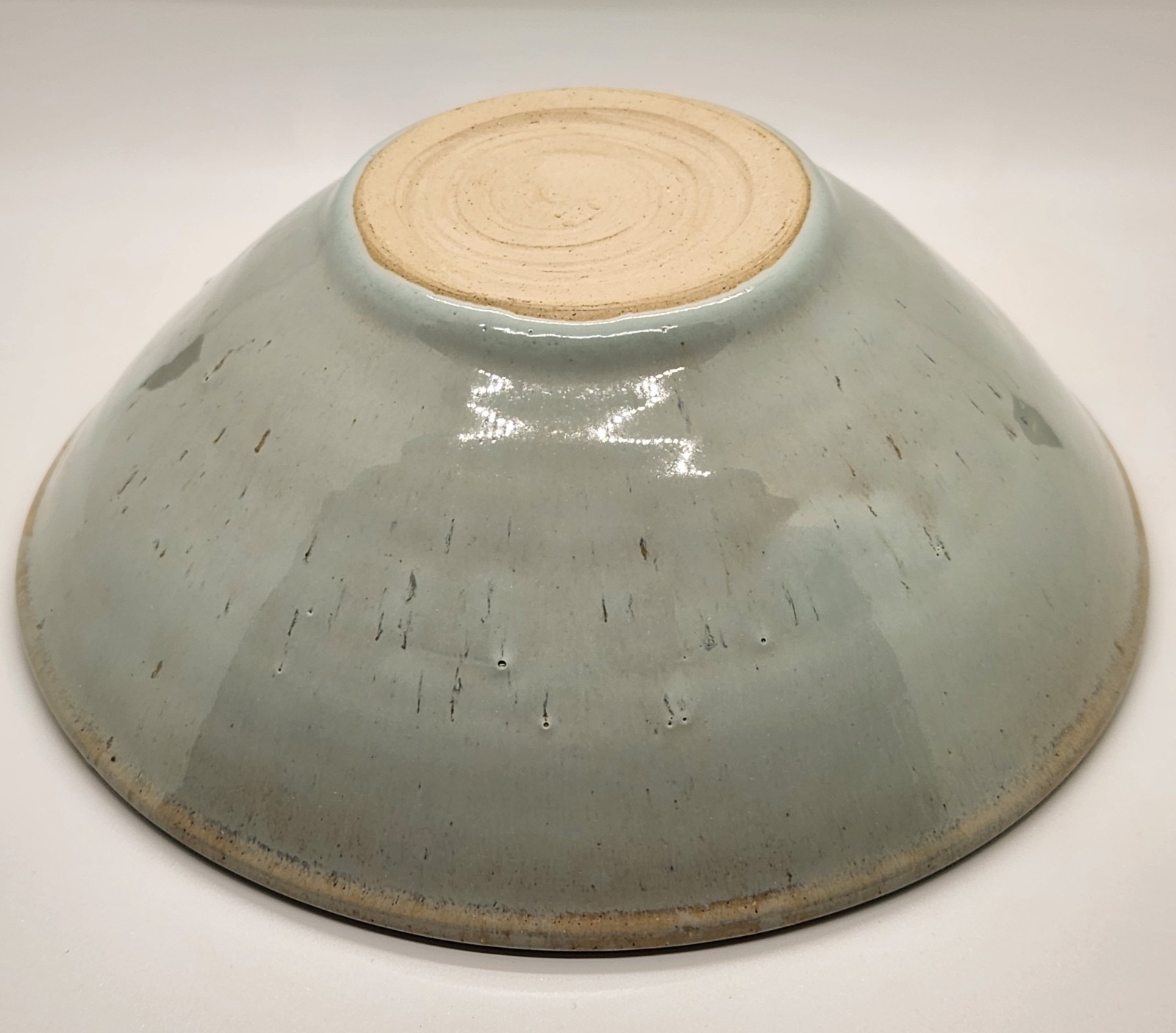 Handmade Studio Art Pottery 8″ Bowl With Koi Fish And Glossy Finish