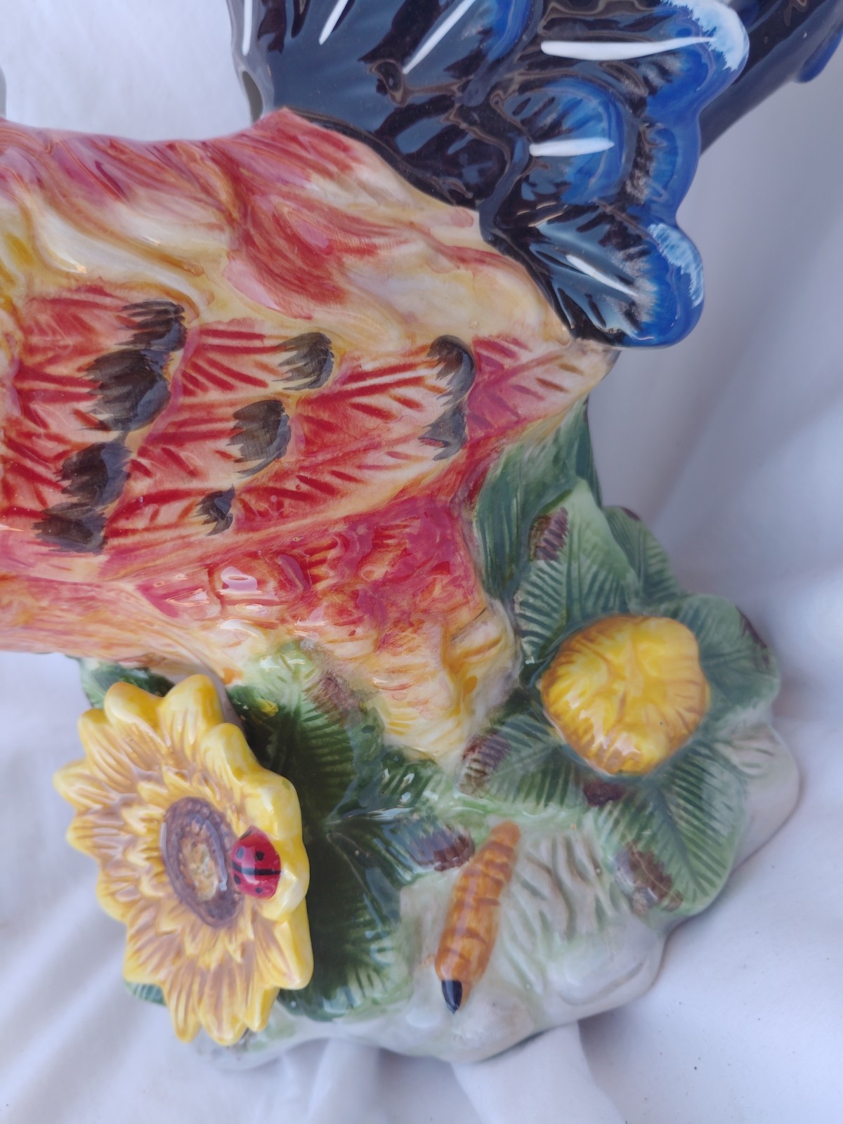 Fitz & Floyd Classics Country Gourmet Rooster 12” Tall Pitcher Centerpiece
