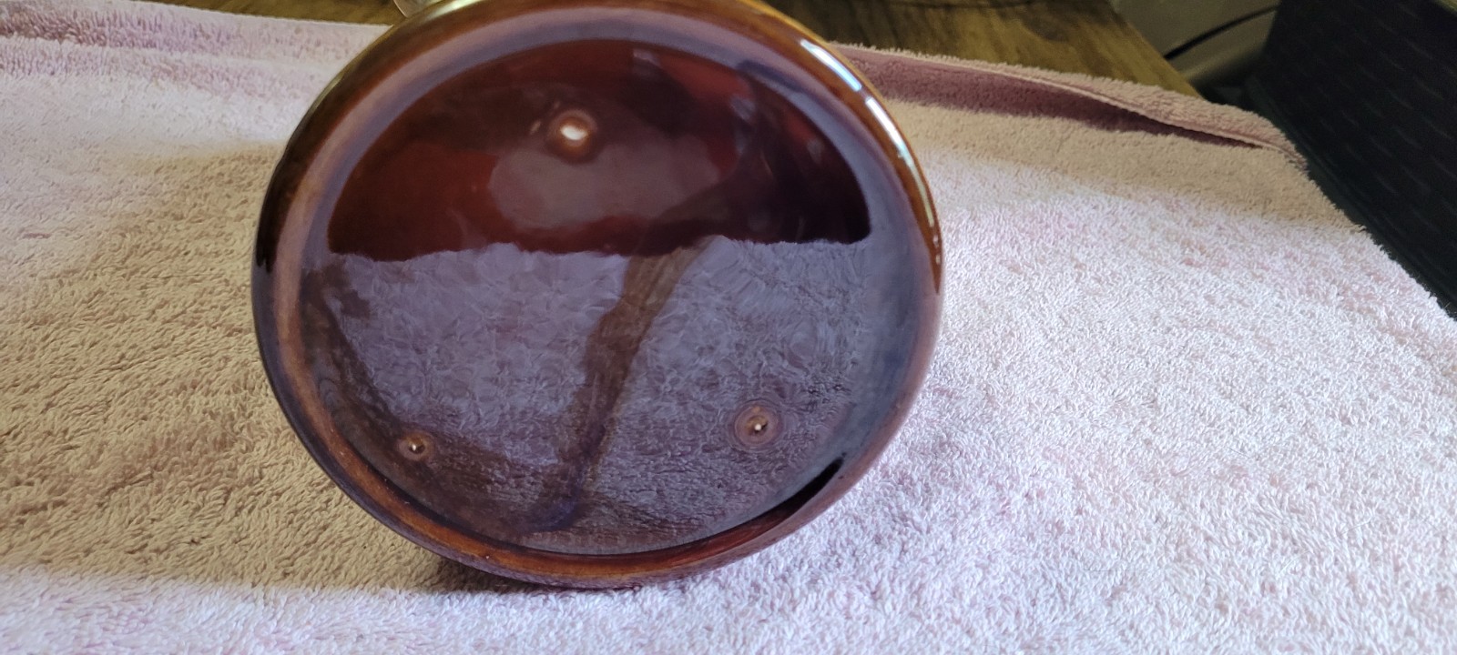 Vintage Brown Drip-Glaze Ceramic Pottery Picher 7″