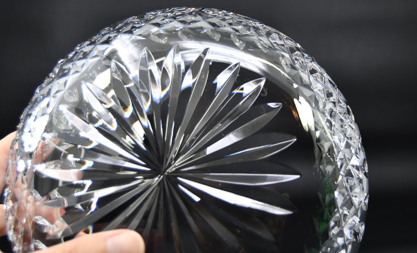 Vintage Waterford Crystal Lismore Large Serving Salad Fruit Bowl 8″ Cut Glass