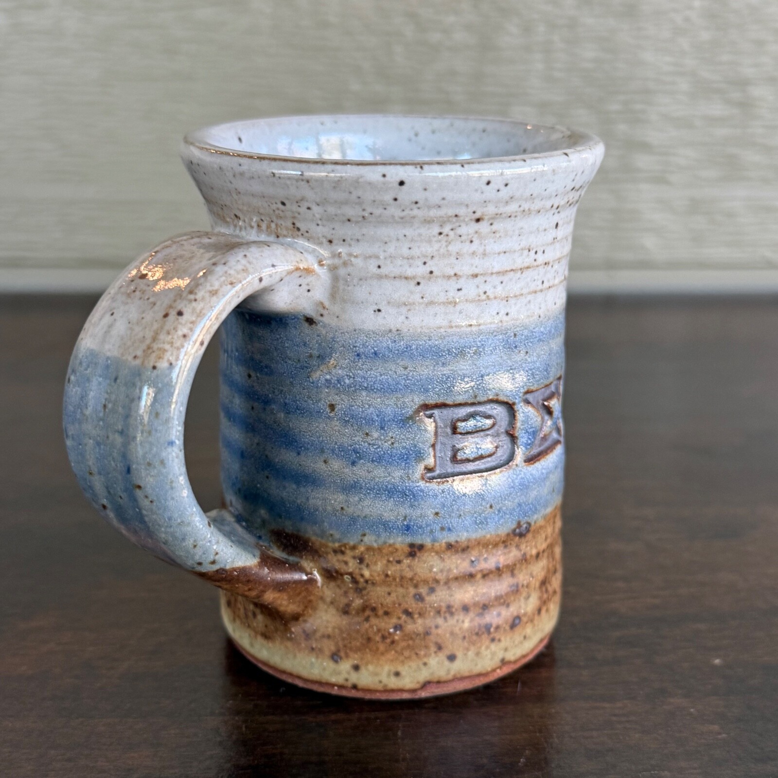 Vintage Barry Jepson Studio Art Pottery Coffee Mug 1982 Beta Sigma Phi Kansas