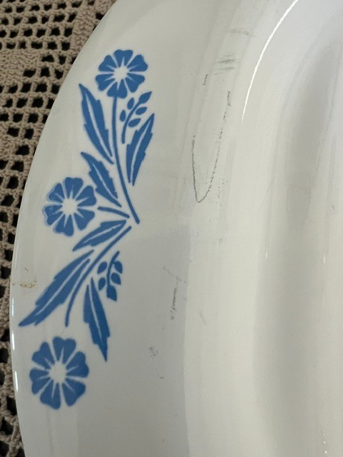 VTG Corning Ware Meat Platter P-19 Blue Cornflower 16.5”x 10.25”