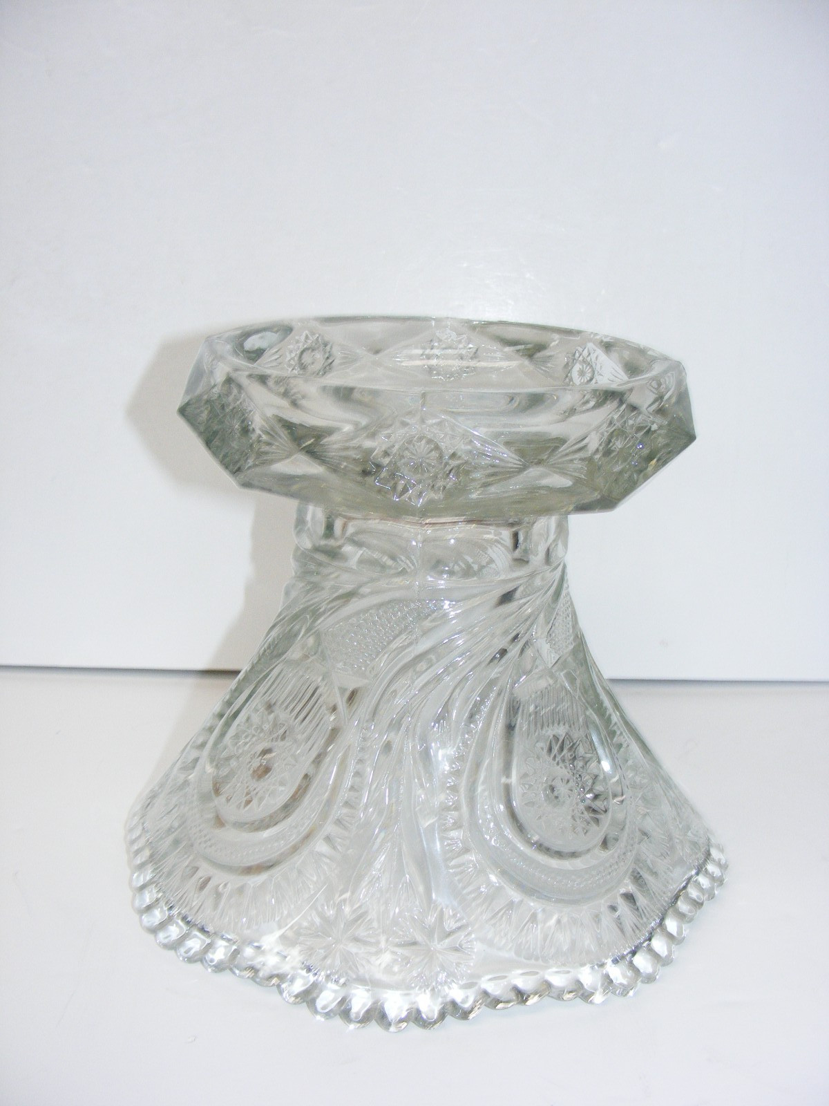 Smith Glass Pinwheel & Stars Design Punch Bowl Stand ONLY
