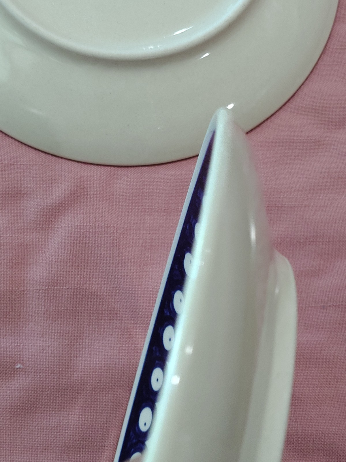 Manufatura Boleslawiec Polish Pottery Plate 7.25″ D Blue Red Green Salad/Dessert