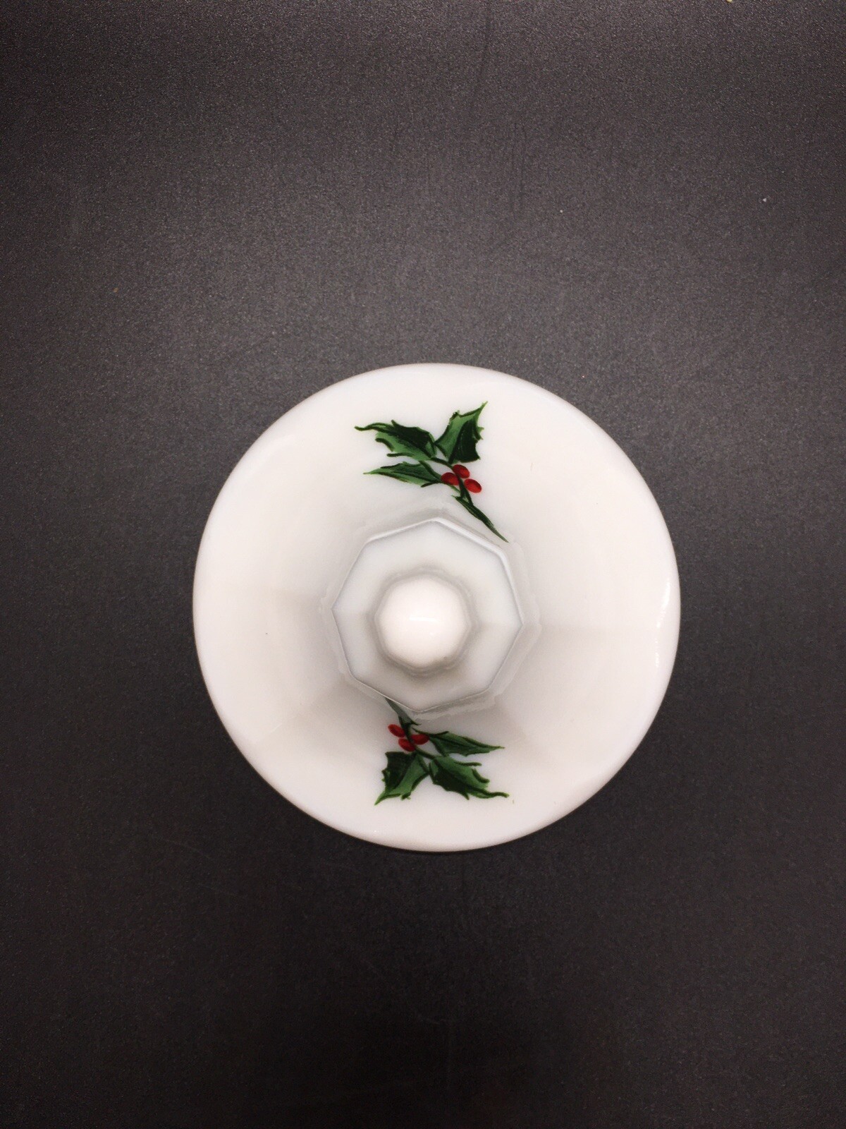 Vintage Westmoreland Milk Glass Colonial Holly Candy Dish Pedestal Candy Dish