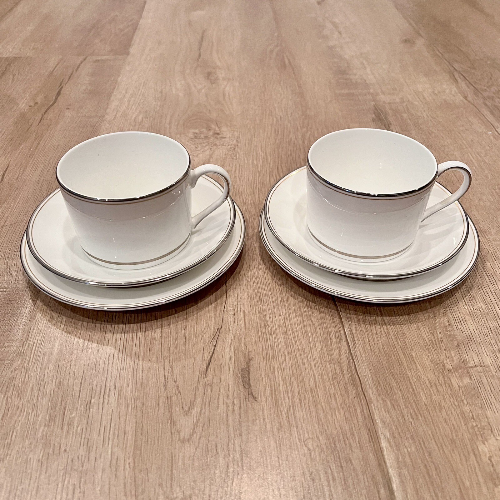 2 Sets Wedgwood VERA WANG Fidelity 3 PCs Place Setting – Tea Cup Saucer & Plates