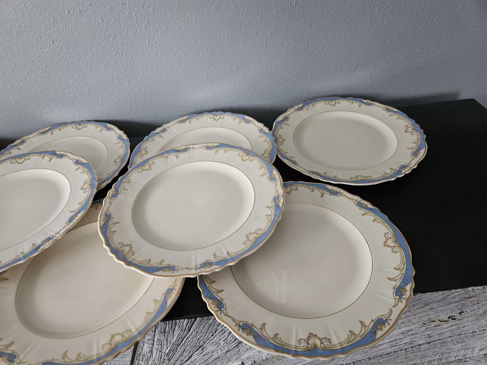 (12) 1962-1967 Syracuse Federal Shape China Carvel Dinner 10″ Plate Vtg 12 Pc