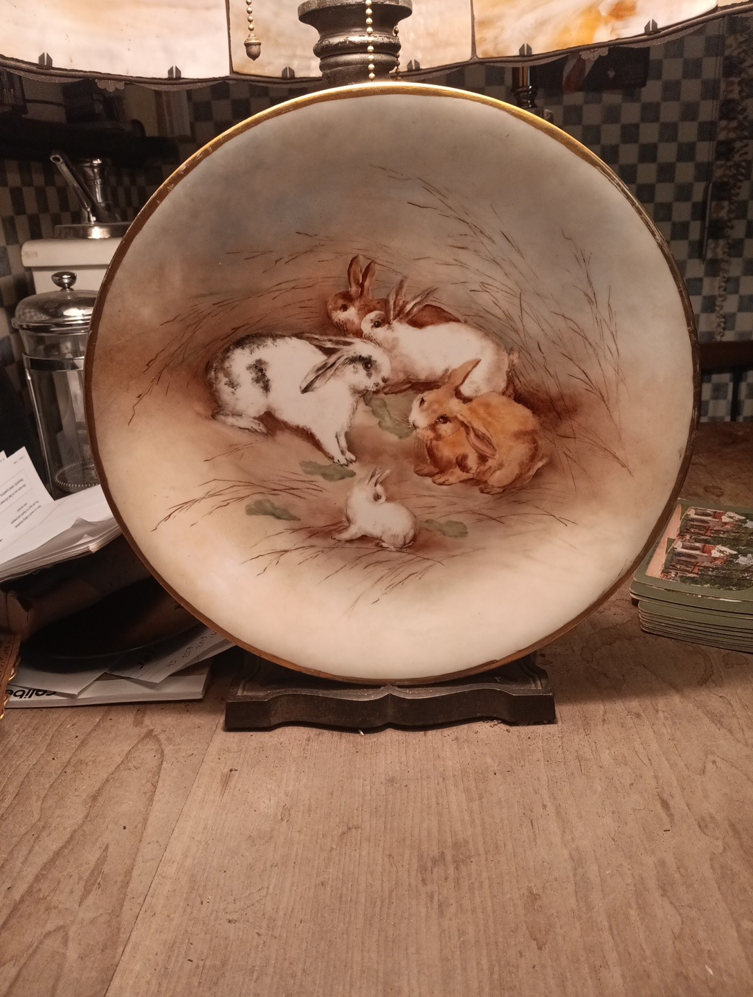 Limoges 12. 1/2 Inches Diameter Rabbits Charger Plate