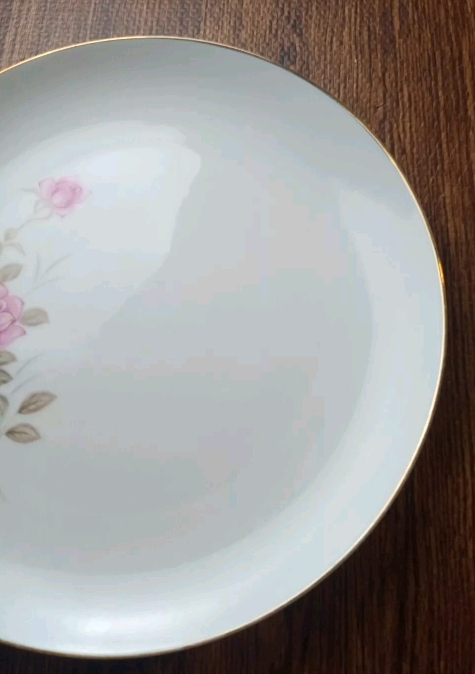 Fine China Rose Spray Roses Pattern 12″ Round Serving Platter Japan