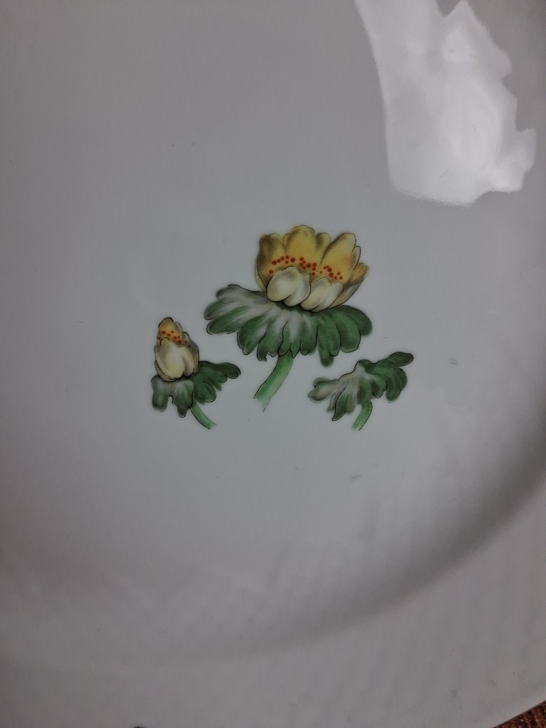 Bing & Grondahl Porcelain Erantis Pattern Lg 12.5″ Round Platter Made In Denmark