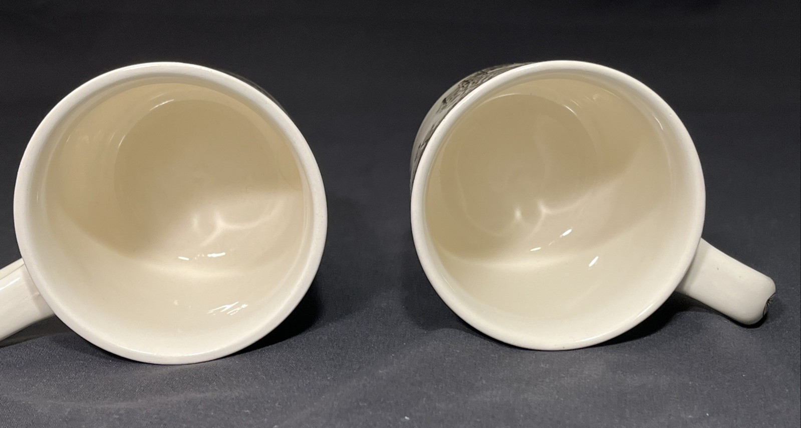 2 Johnson Bros Friendly Village Coffee Cups Mugs Covered Bridge 3.25″ England