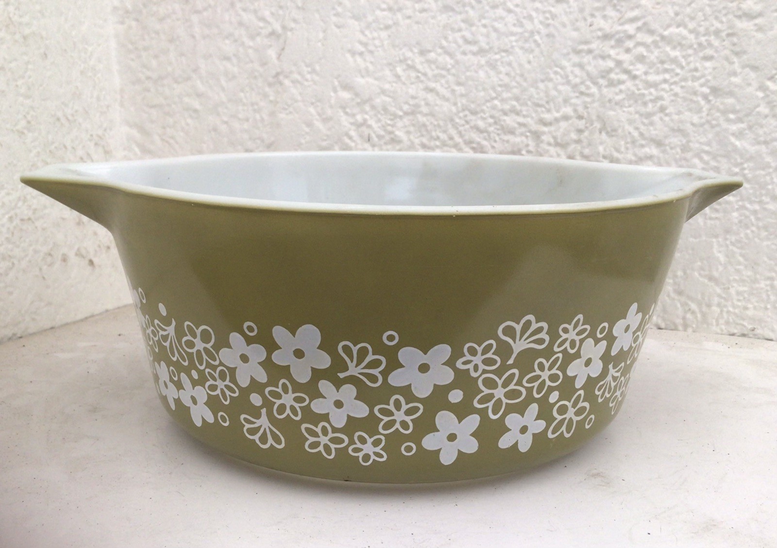 Vintage Pyrex Spring Blossom Crazy Daisy Nesting 2 1/2 Quart Casserole Dish 475B