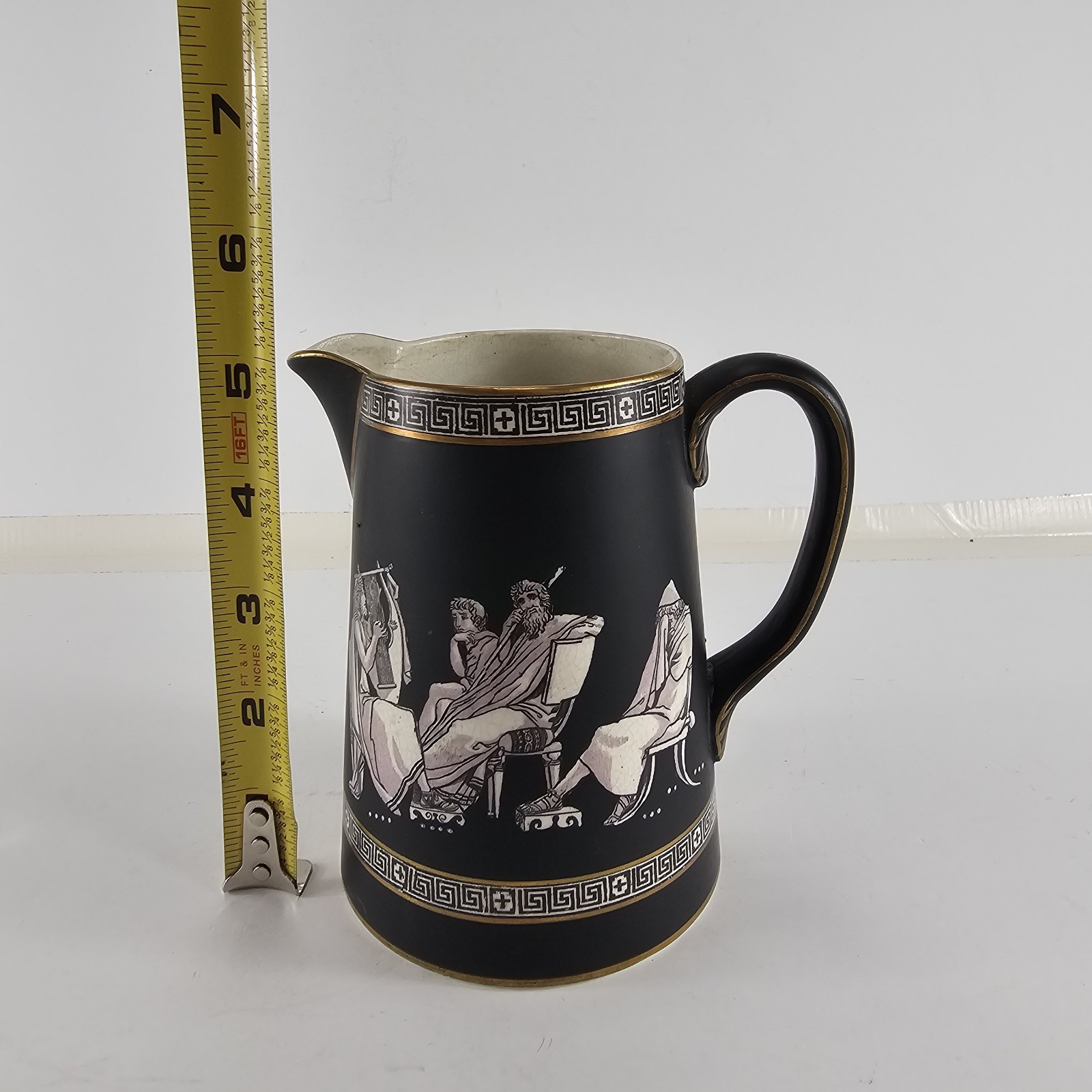 Vtg Pratt Fenton Old Greek Pitcher 5in