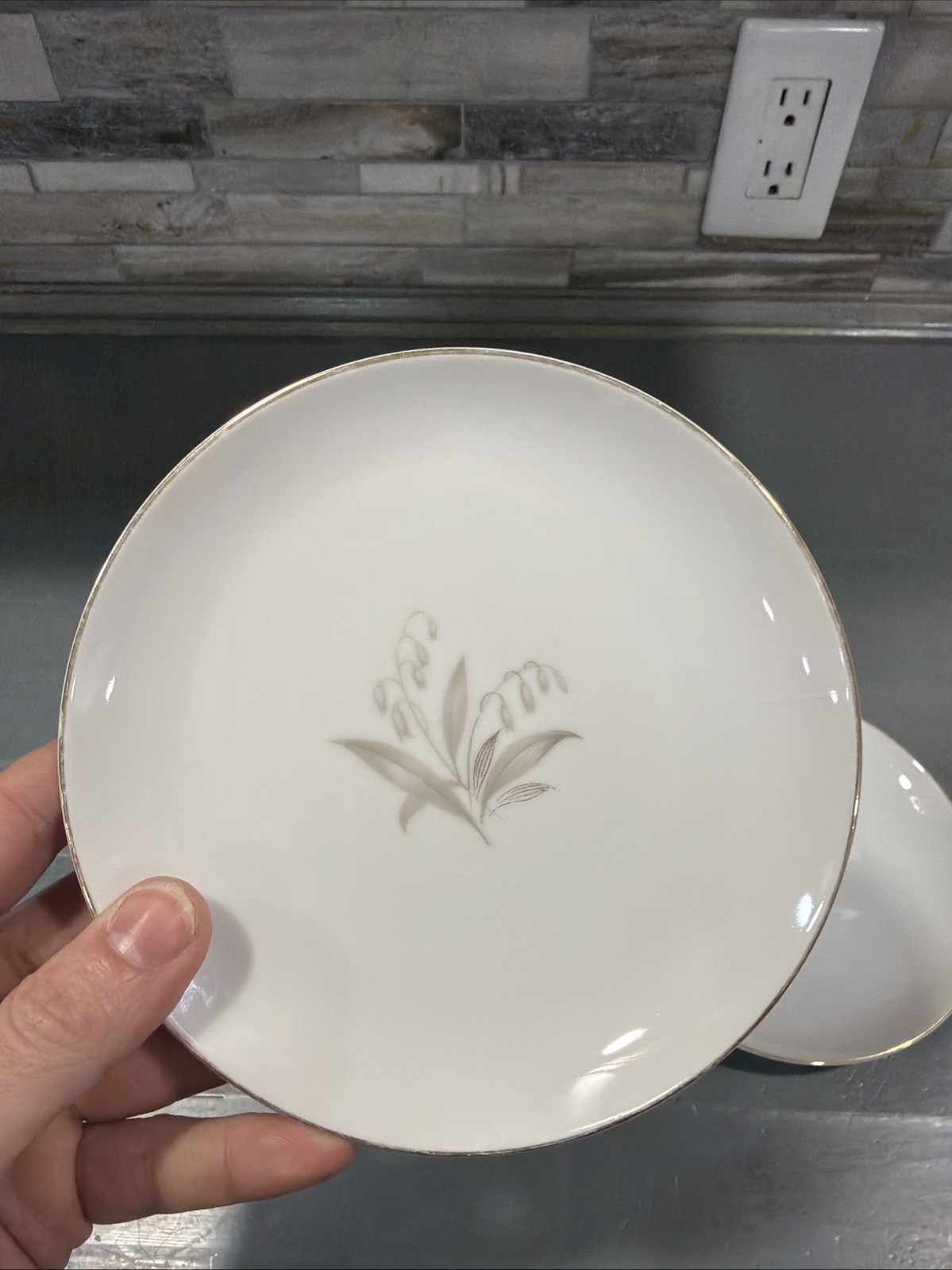 Vintage 1960’s Kaysons Fine China Golden Rhapsody”Set/2 Bread Plate Japan