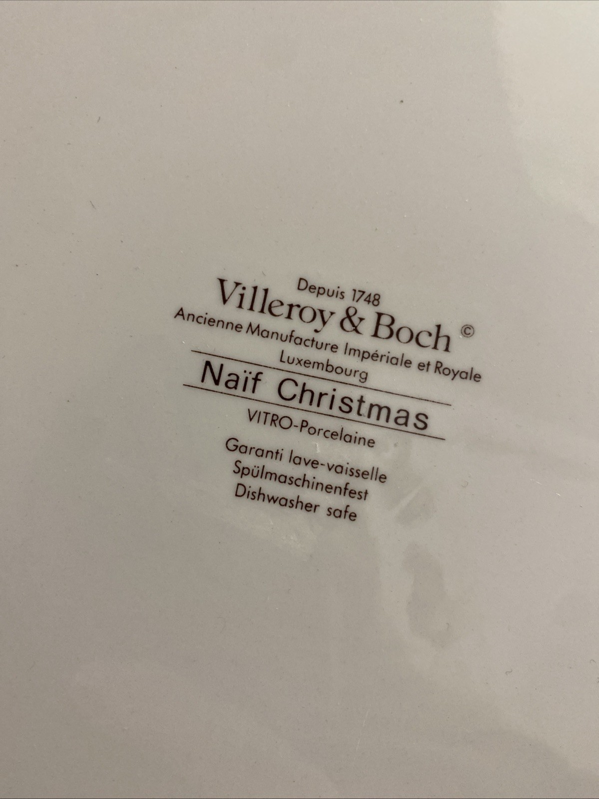 Excellent Villeroy & Boch Naif Christmas Serving Platter 12″ Laplau Round