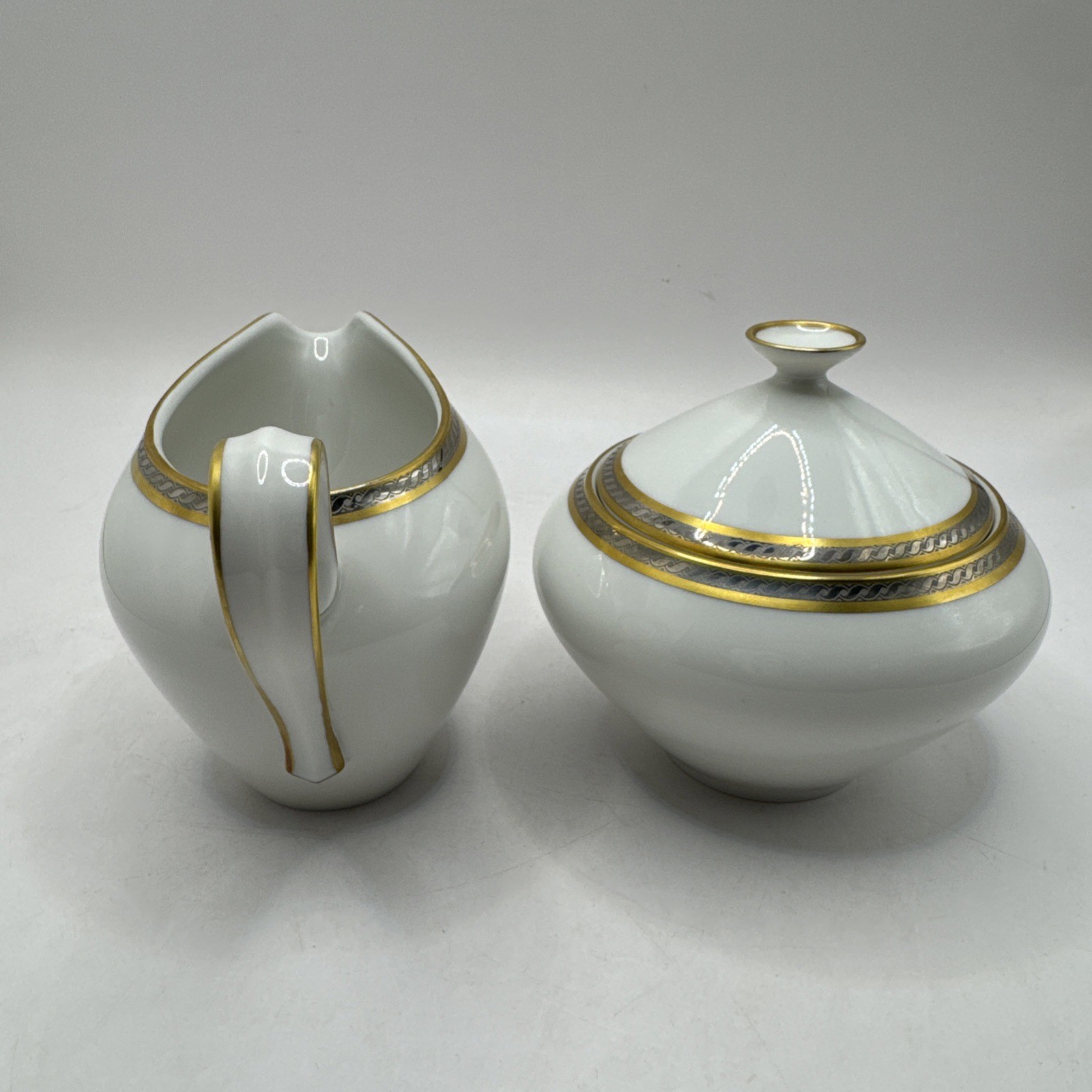 Vintage Heinrich H&C Selb Bavaria Germany Grazie Creamer and Covered Sugar