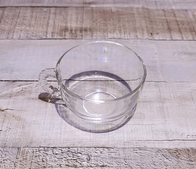 Set Of 4 Vintage Homestead Snack Plates & Cups Federal Glass In Original Box